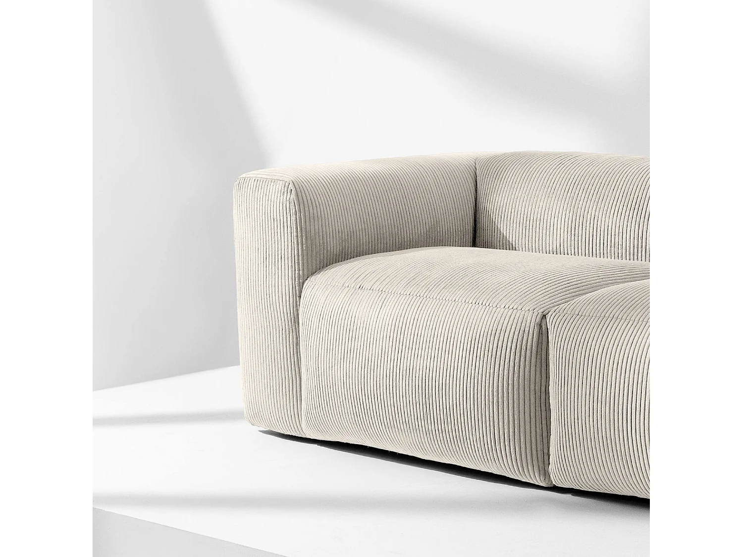 Einzelsofa - modular - 4-sitzer - Creme