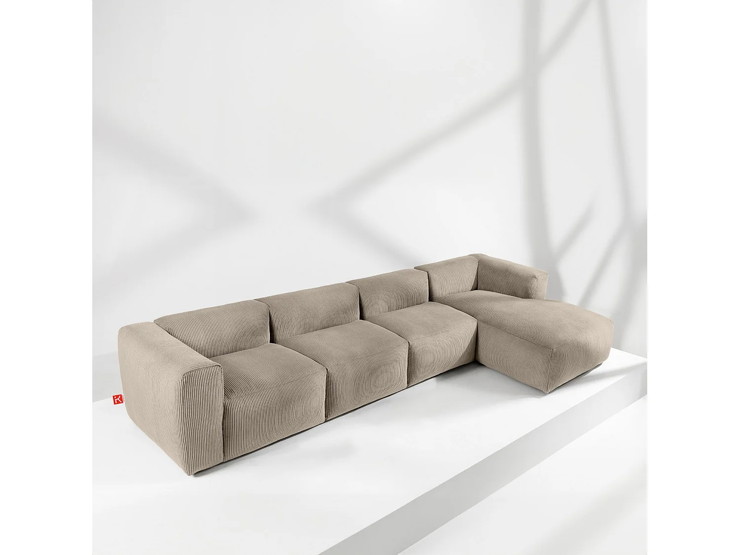 Ecksofa BUFFO 6-Sitzer - Beige