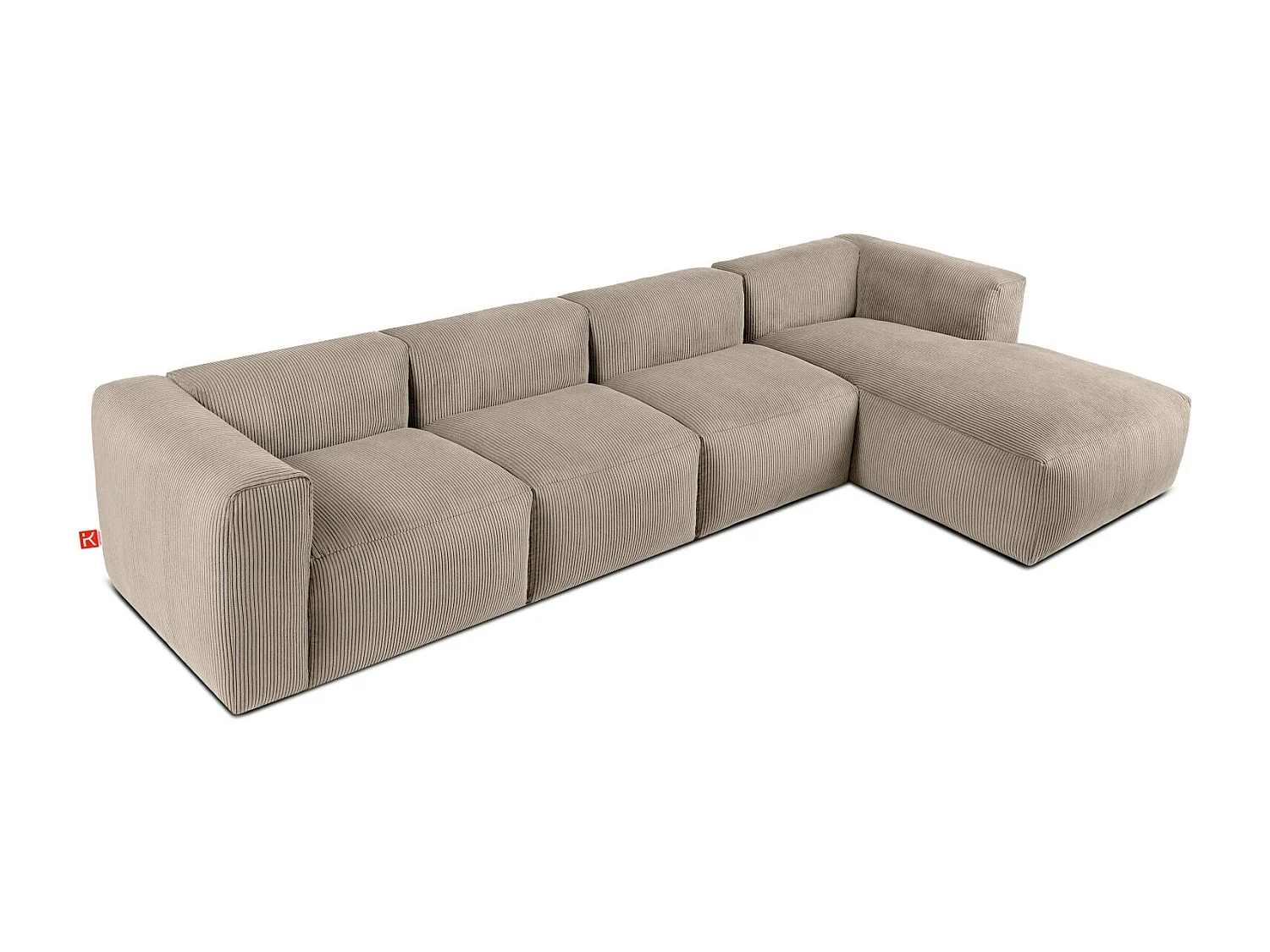 Ecksofa BUFFO 6-Sitzer - Beige