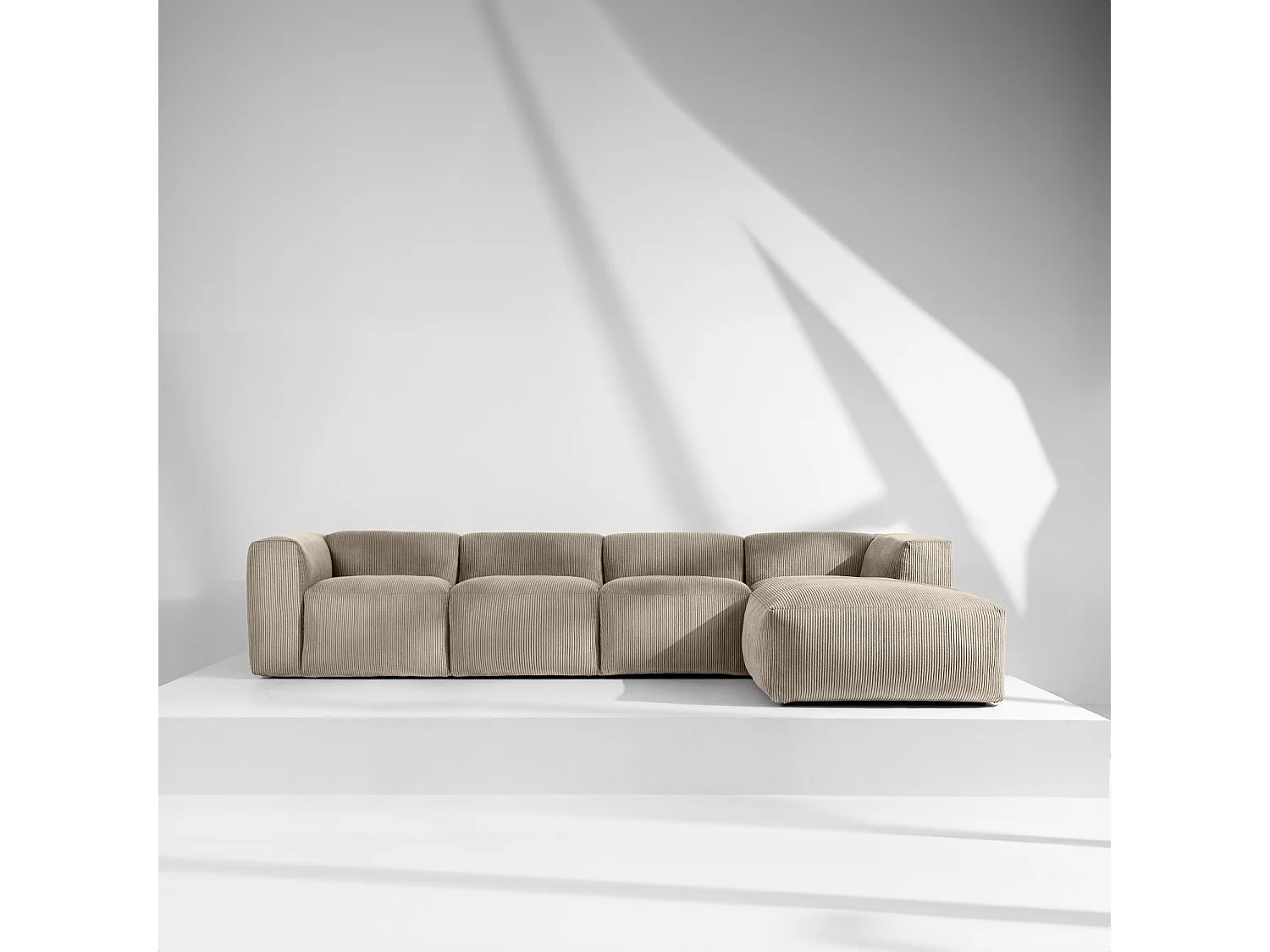Ecksofa BUFFO 6-Sitzer - Beige