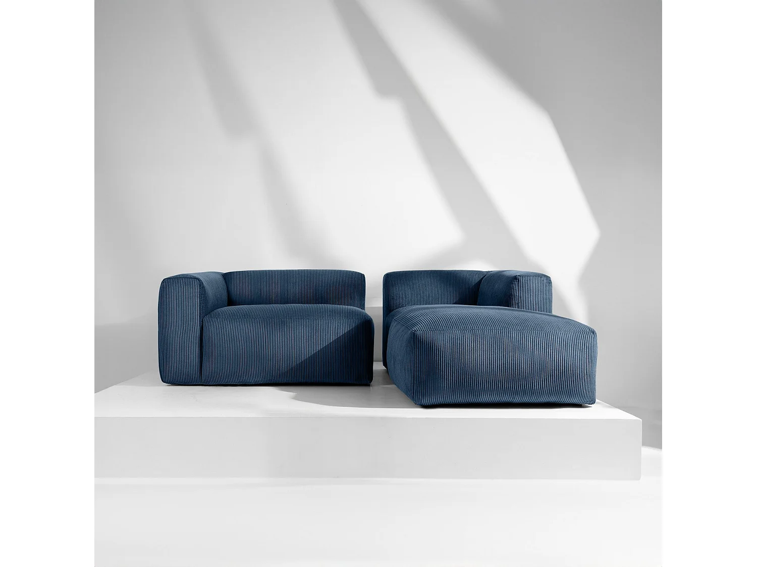 Ecksofa BUFFO 4-Sitzer - Nachtblau