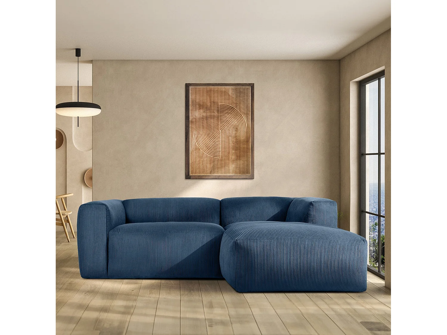 Ecksofa BUFFO 4-Sitzer - Nachtblau