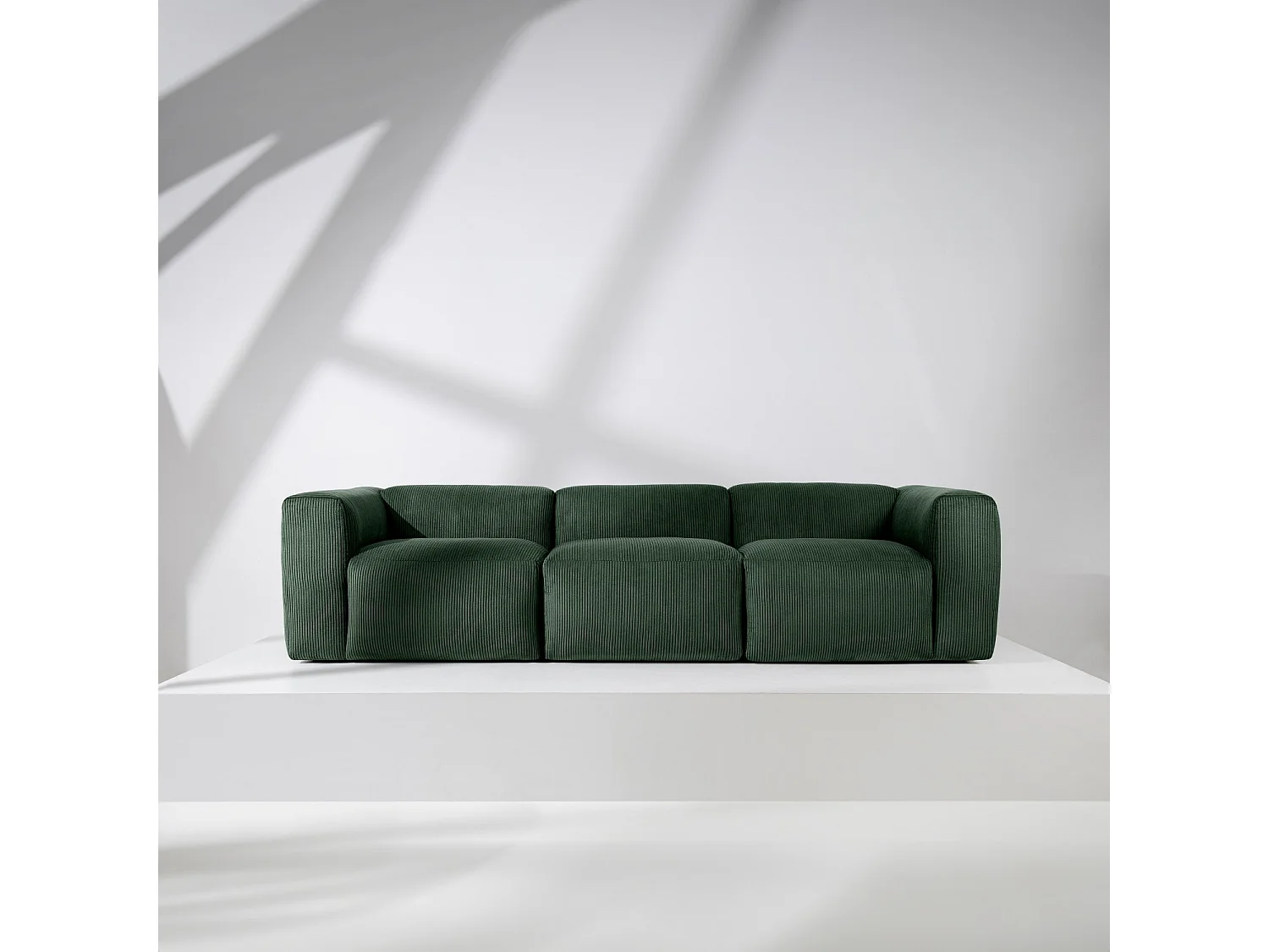 Einzelsofa - modular - 5-sitzer - Dunkelgrün