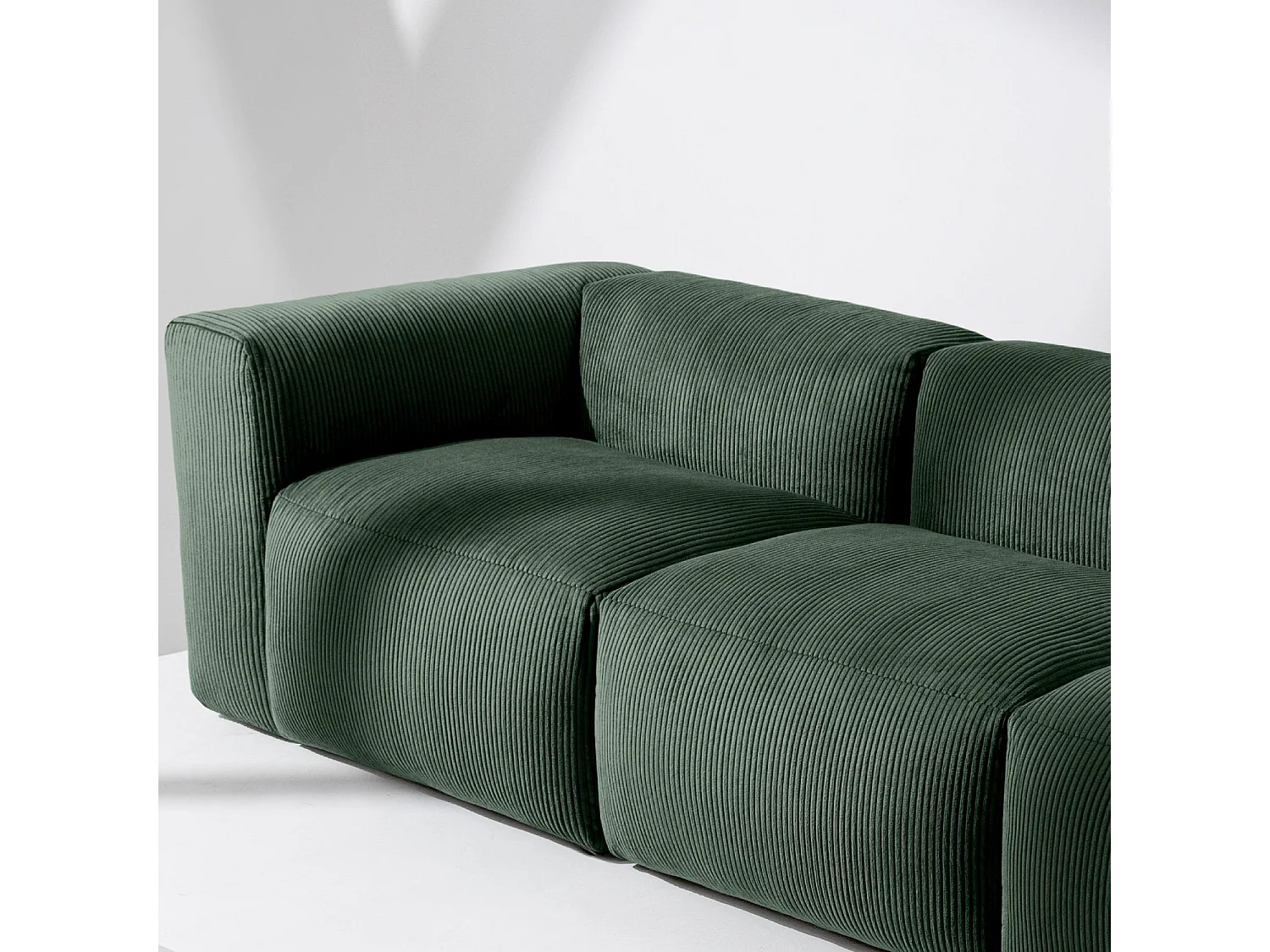 Einzelsofa - modular - 5-sitzer - Dunkelgrün