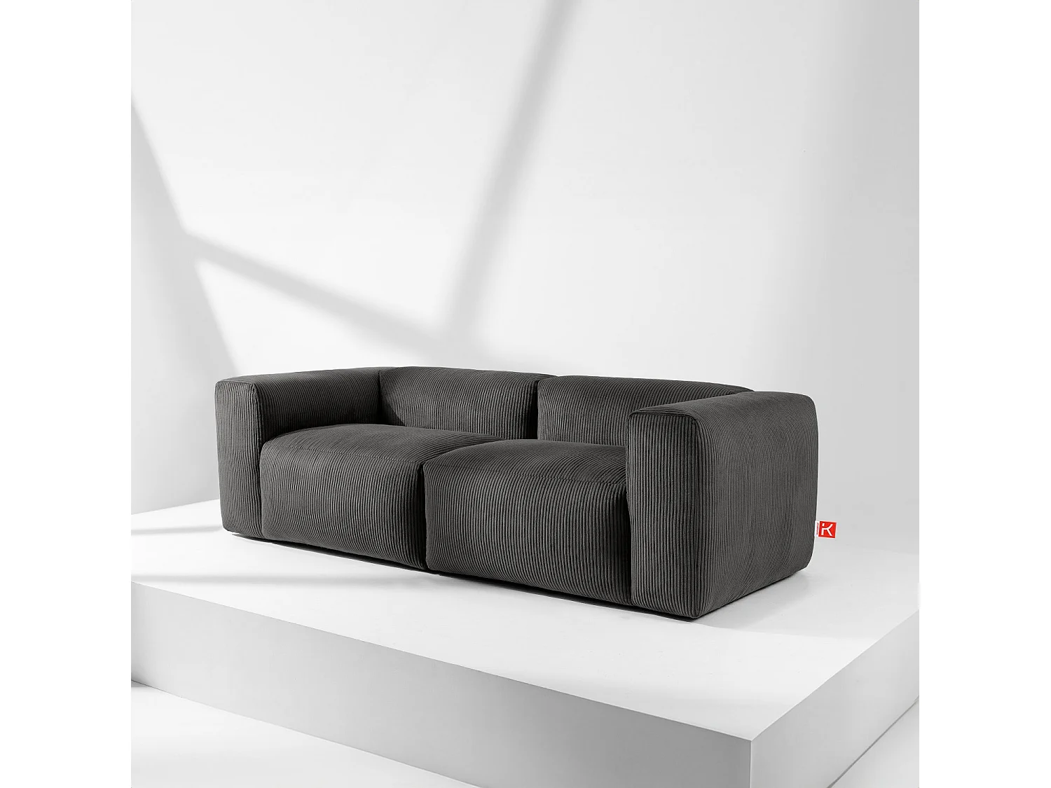 Einzelsofa - modular - 4-sitzer - Grau