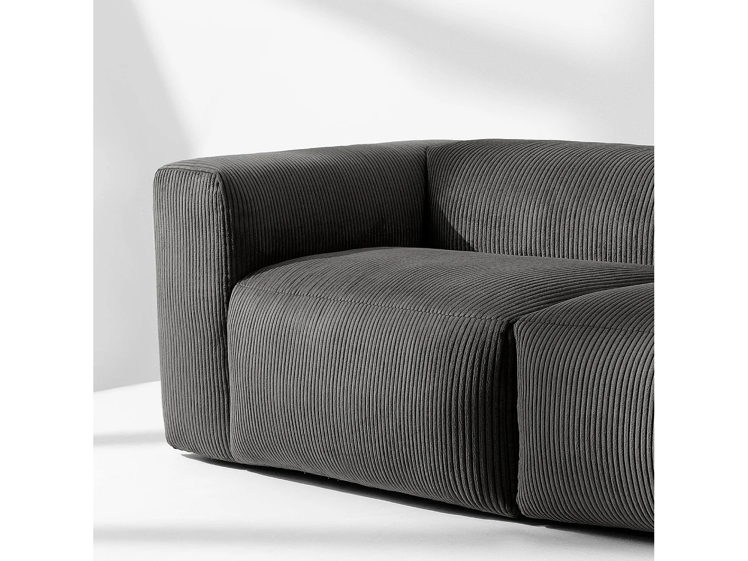 Einzelsofa - modular - 4-sitzer - Grau