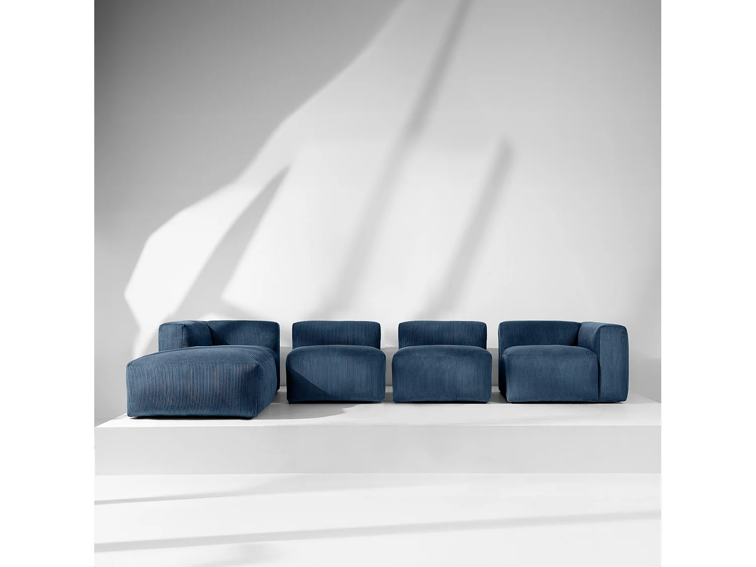 Ecksofa BUFFO 6-Sitzer - Nachtblau