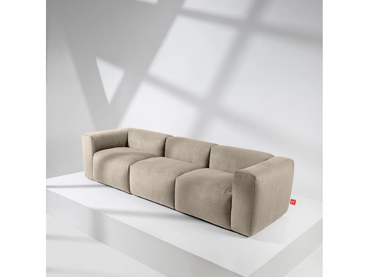 Einzelsofa - modular - 5-sitzer - Beige