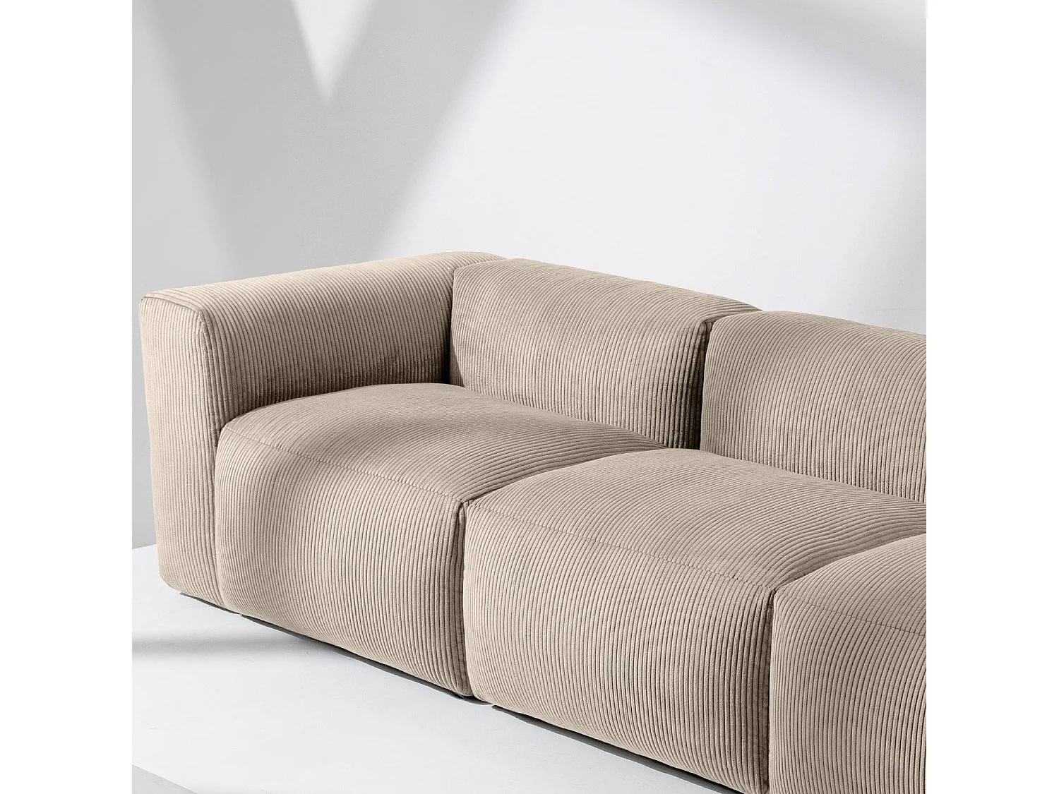 Einzelsofa - modular - 5-sitzer - Beige