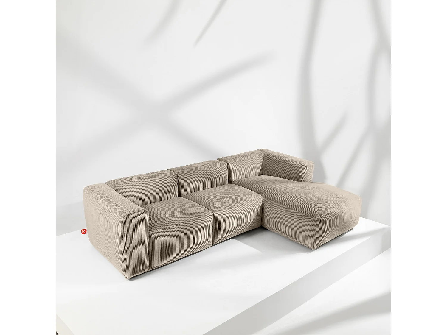 Ecksofa BUFFO 5-Sitzer - Beige