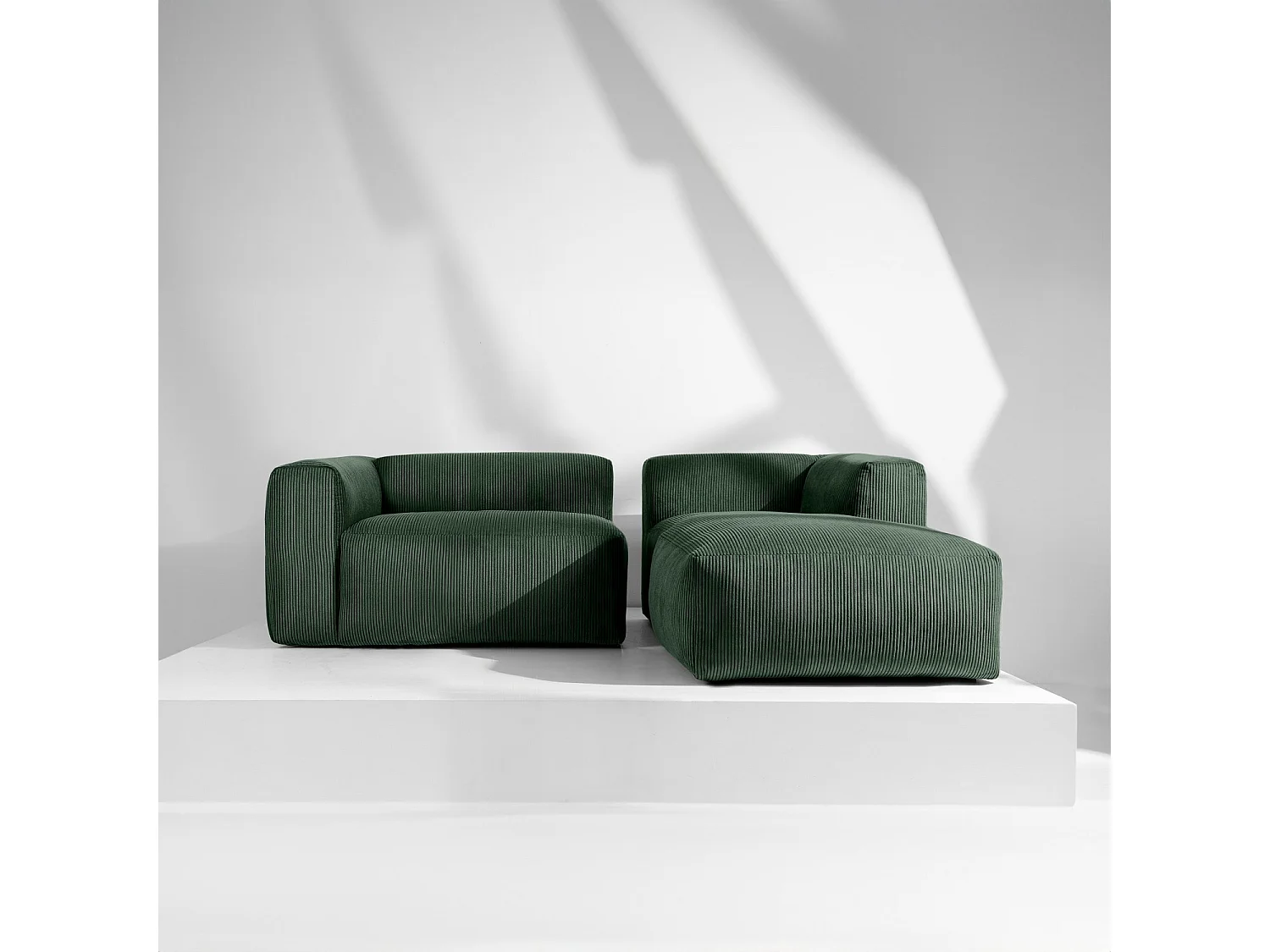 Ecksofa BUFFO 4-Sitzer - Dunkelgrün