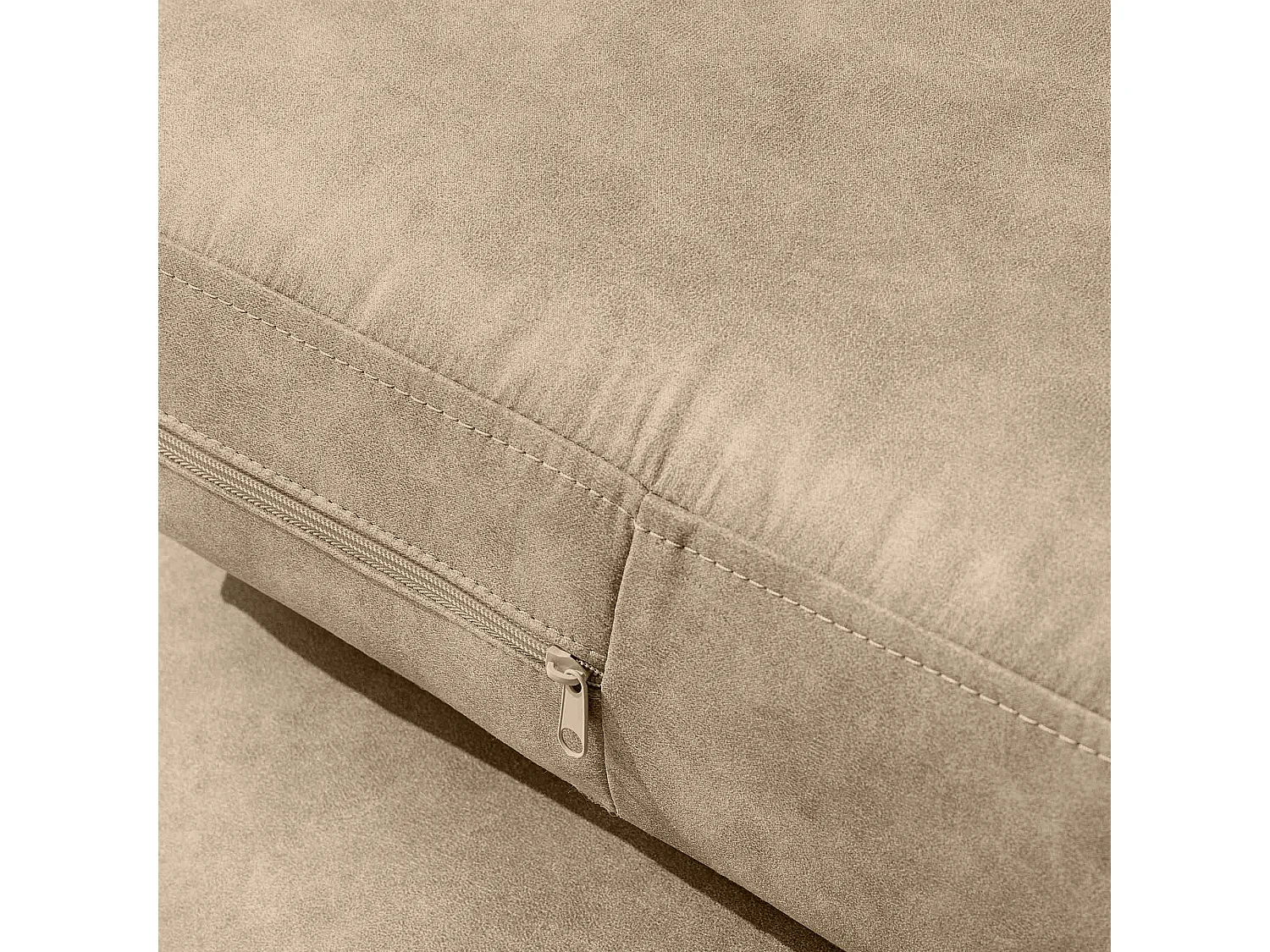 Sofa GRAVO Chesterfield Kunstleder - 3-Sitzer - Cremeweiß