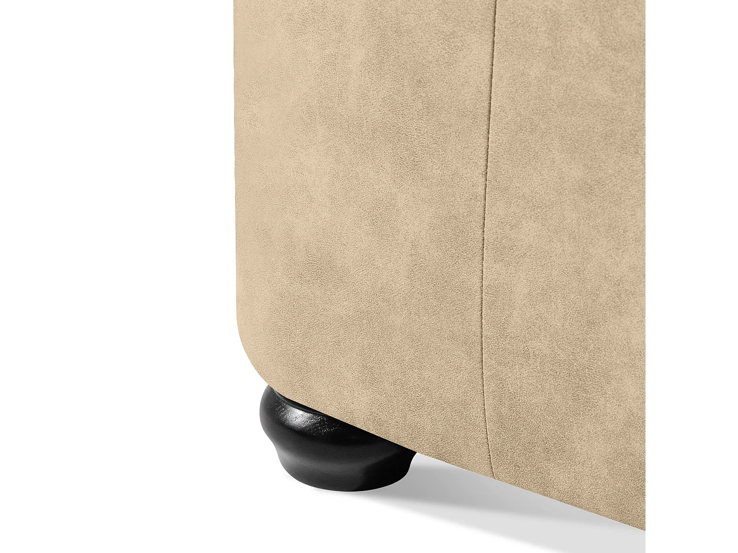 Sofa GRAVO Chesterfield Kunstleder - 3-Sitzer - Cremeweiß