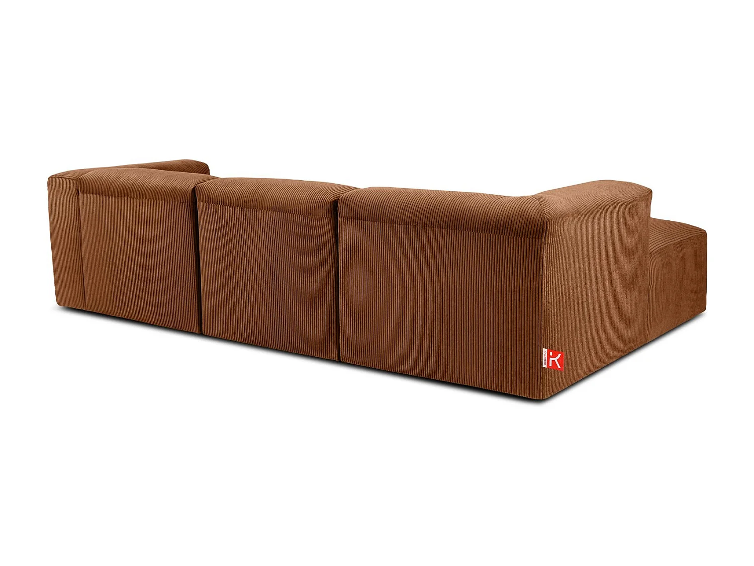 Ecksofa BUFFO 5-Sitzer - Orangerot