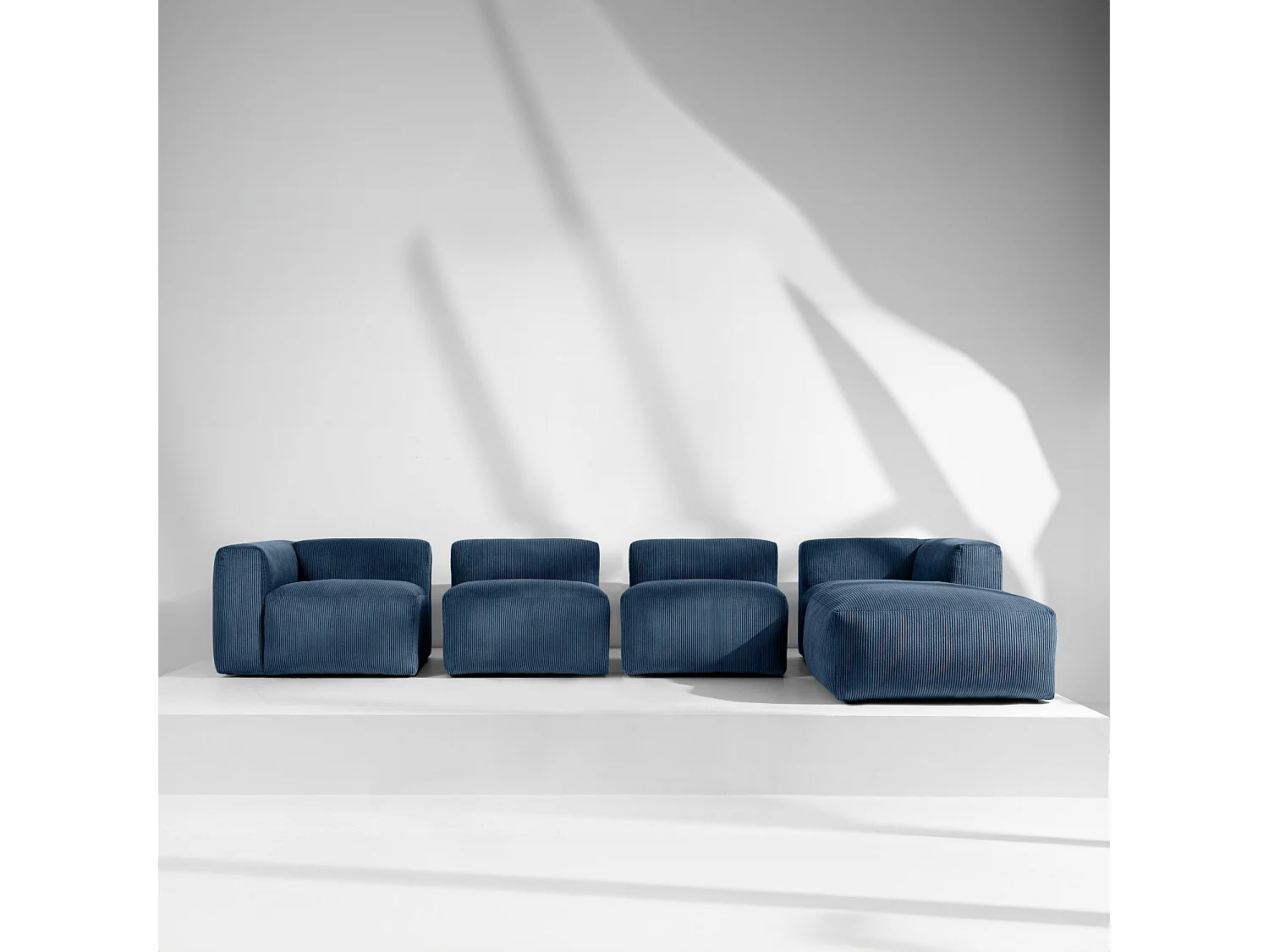 Ecksofa BUFFO 6-Sitzer - Nachtblau