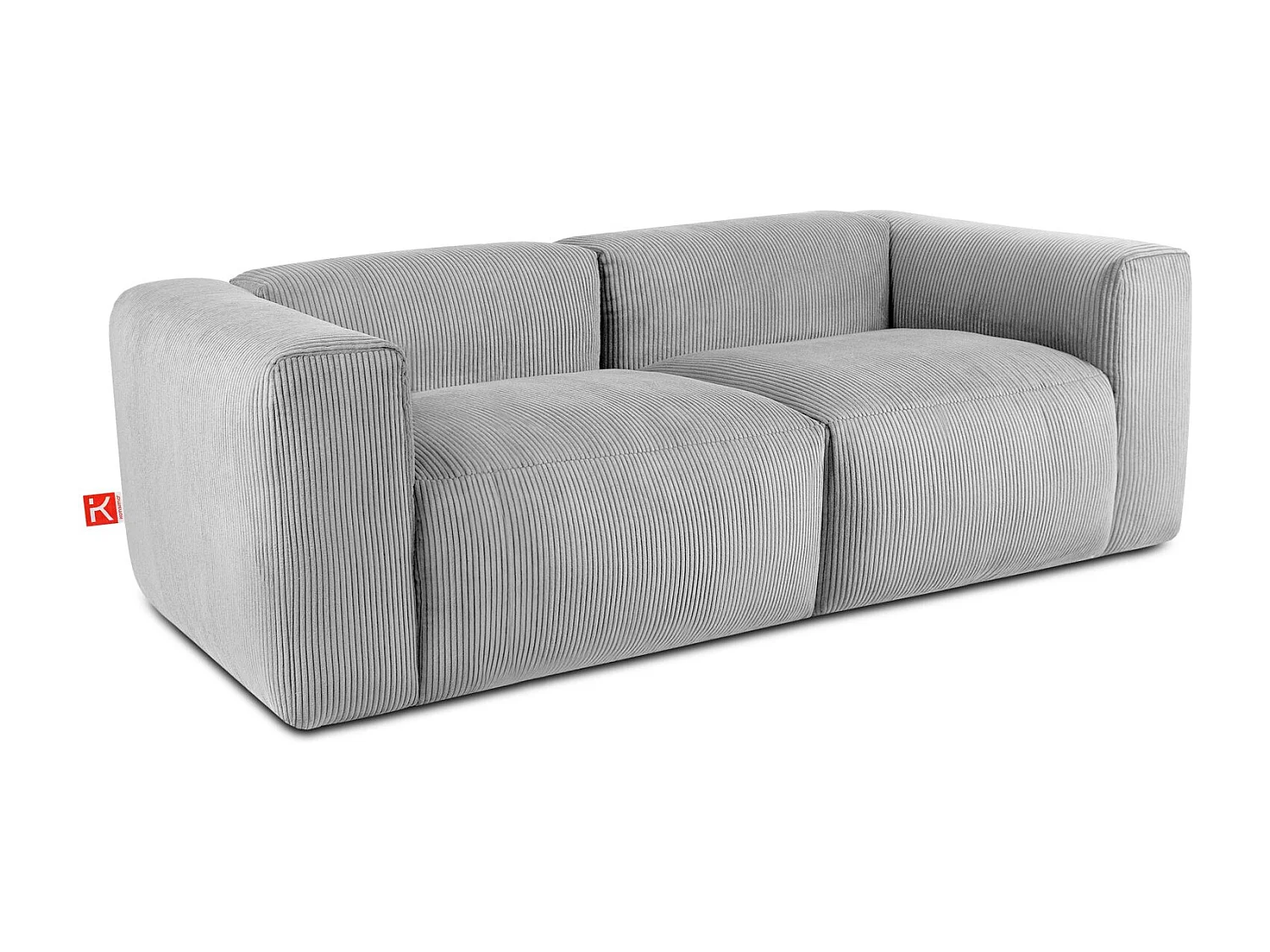 Einzelsofa - modular - 4-sitzer - Hellgrau