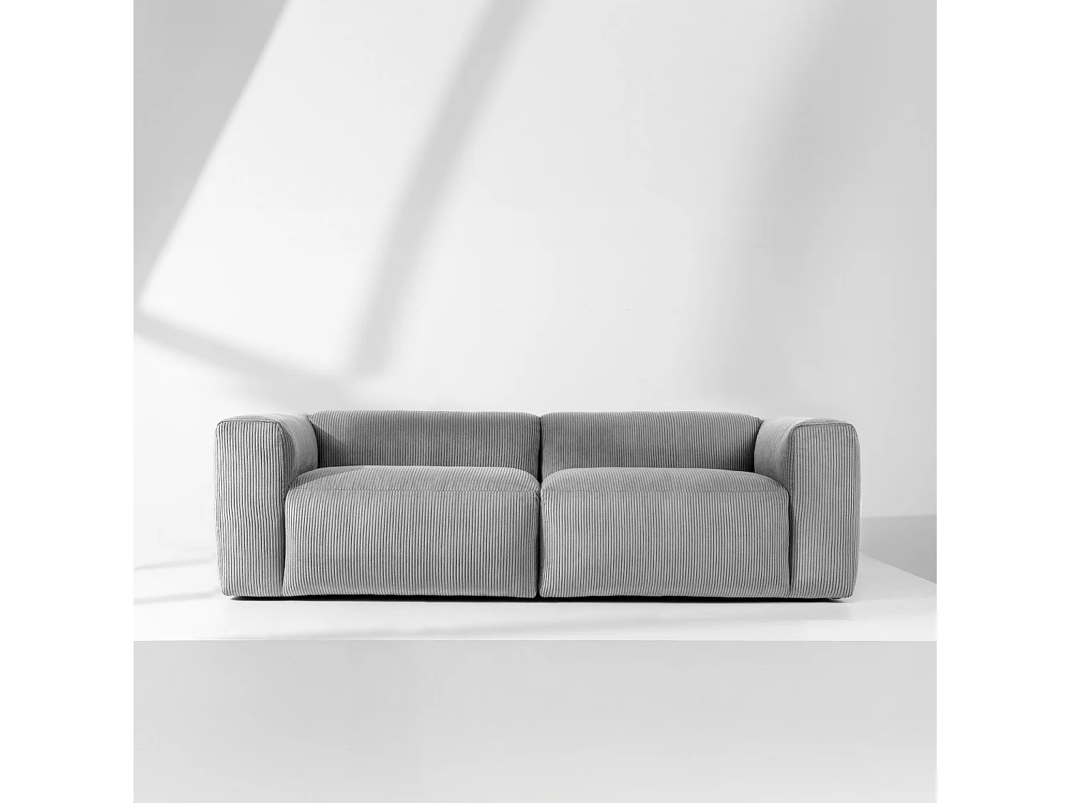 Einzelsofa - modular - 4-sitzer - Hellgrau