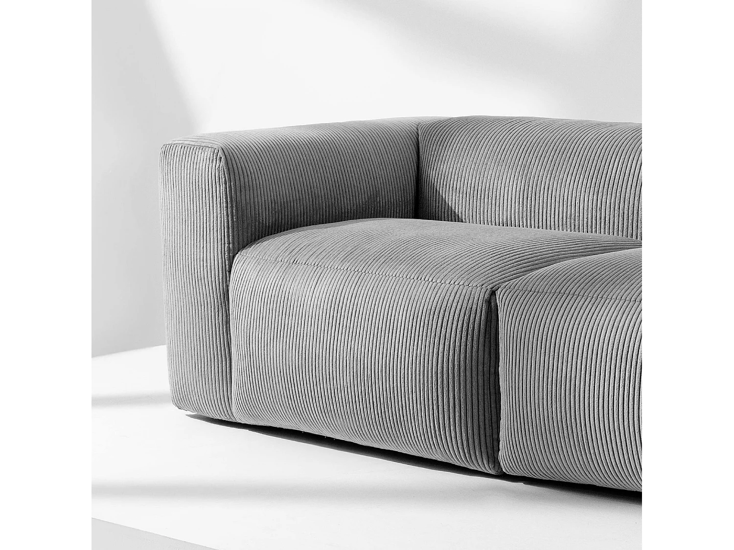 Einzelsofa - modular - 4-sitzer - Hellgrau