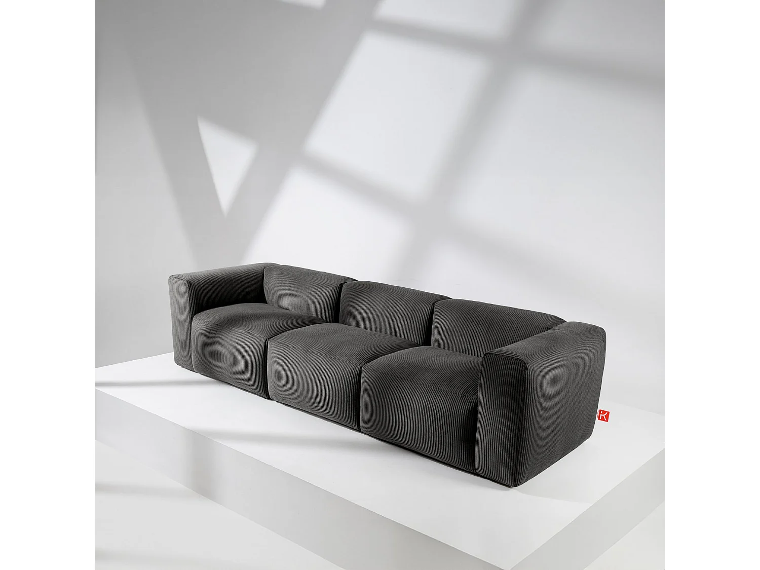 Einzelsofa - modular - 5-sitzer - Grau