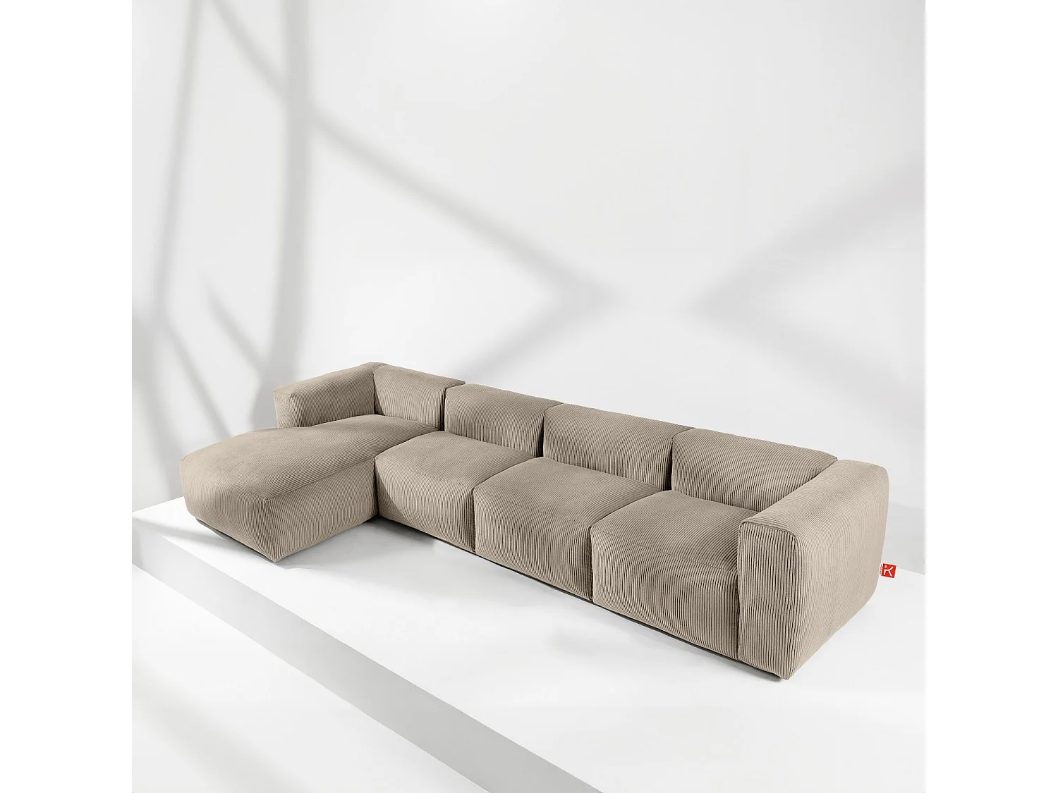 Ecksofa BUFFO 6-Sitzer - Beige