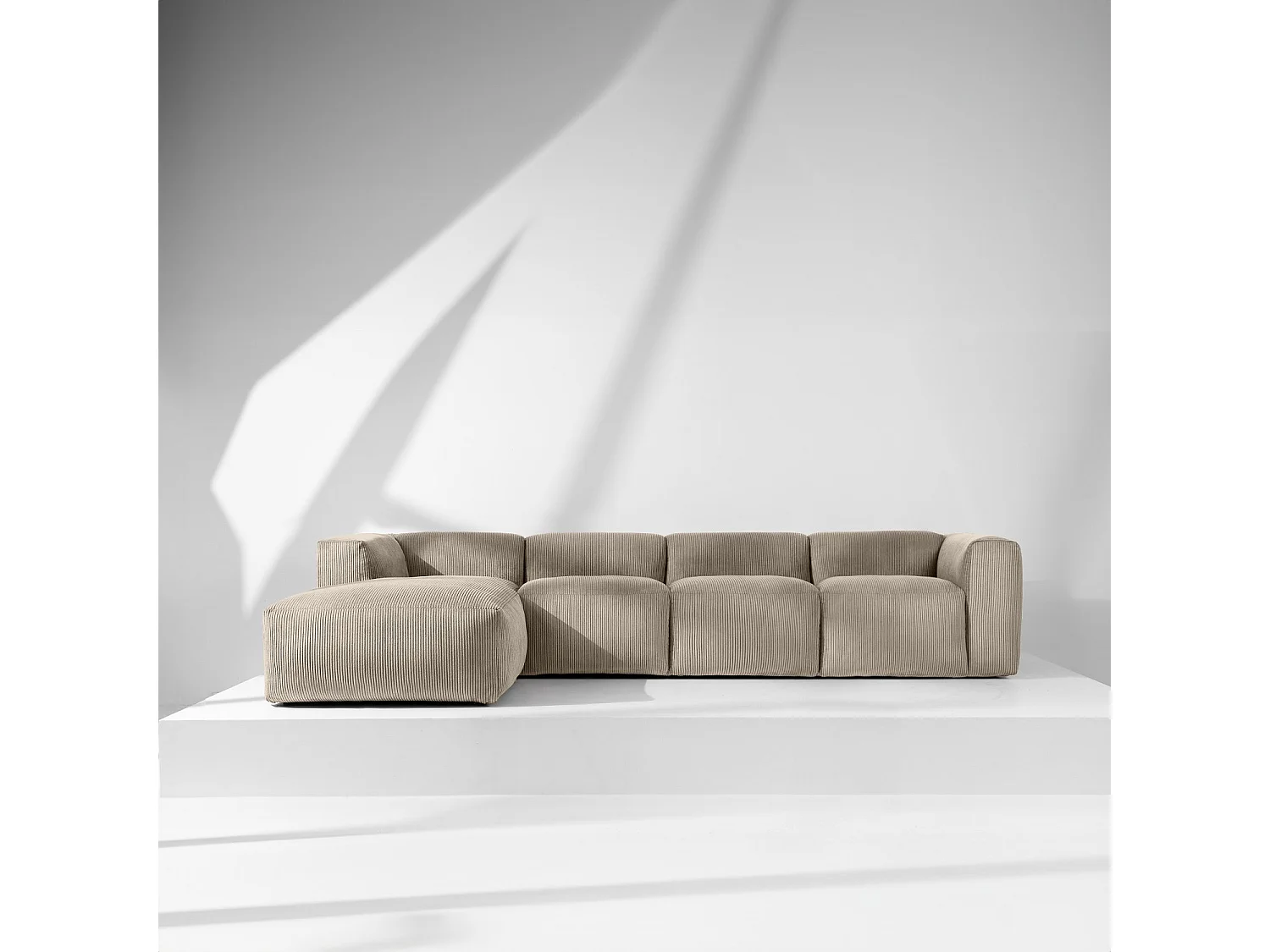 Ecksofa BUFFO 6-Sitzer - Beige