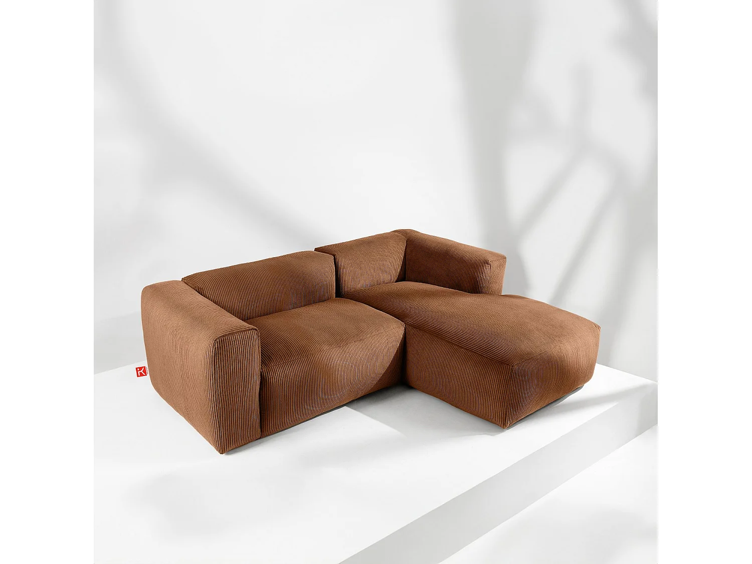 Ecksofa BUFFO 4-Sitzer - Orangerot