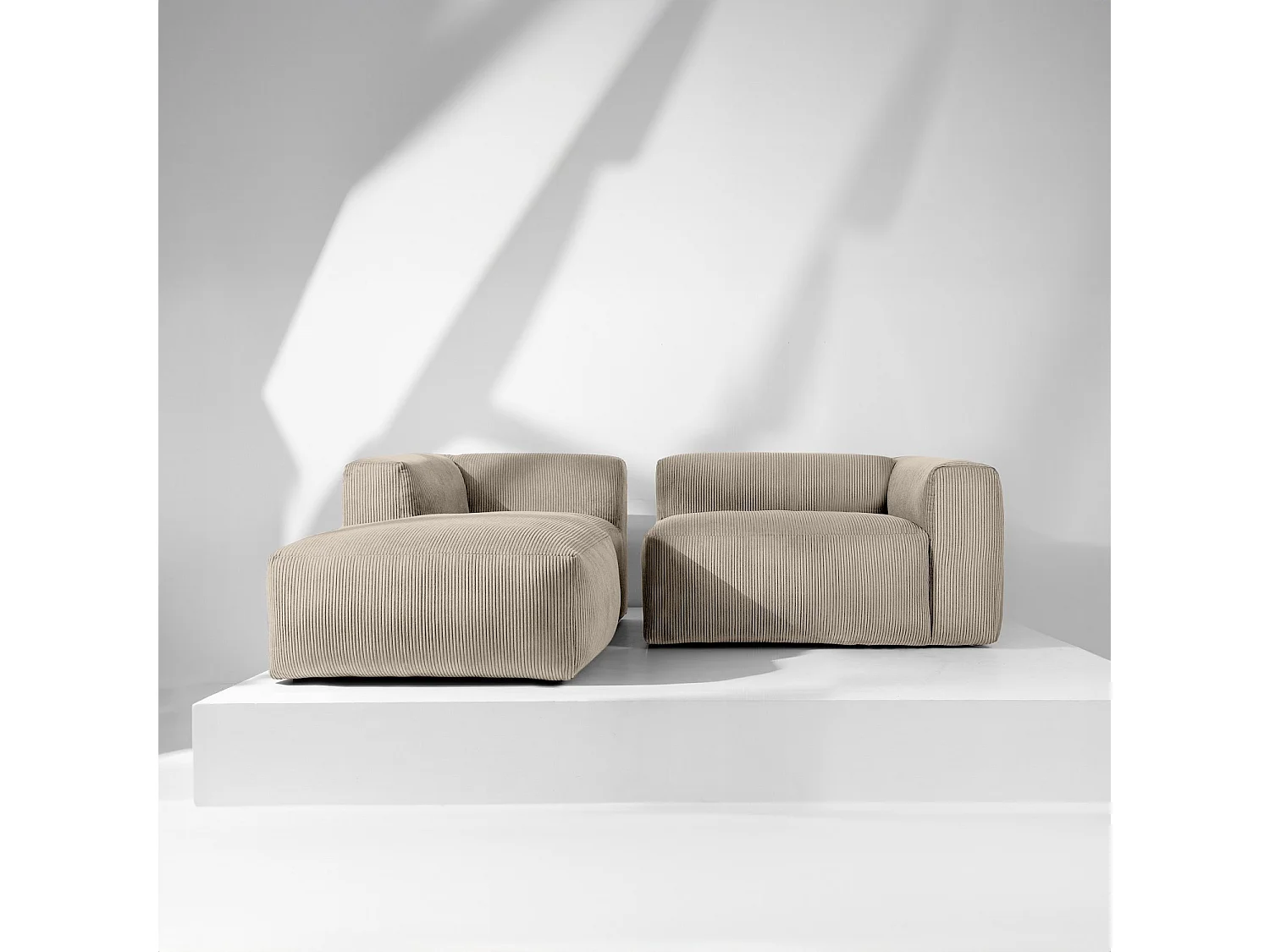 Ecksofa BUFFO 4-Sitzer - Beige