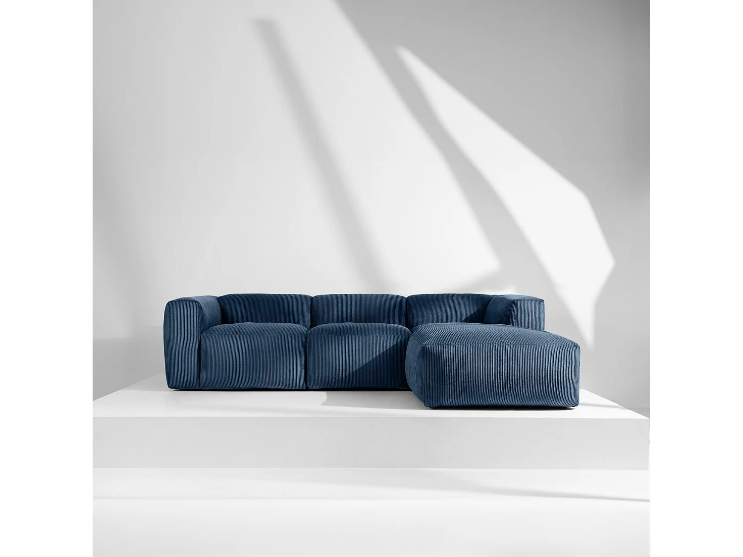 Ecksofa BUFFO 5-Sitzer - Nachtblau