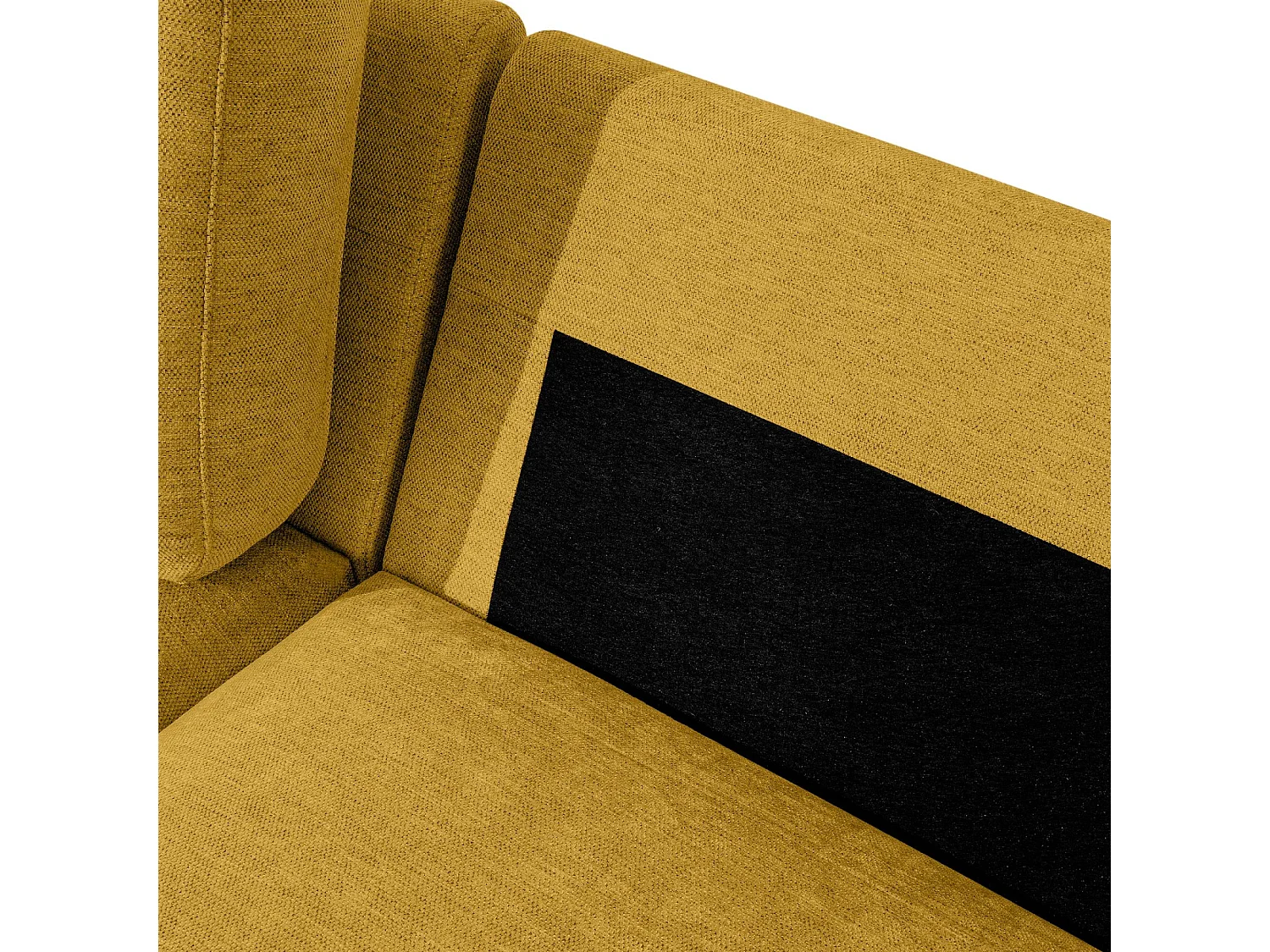 Ecksofa links - modern - ZUCCO - 5-Sitzer - Chenille-Stoff - Gelb
