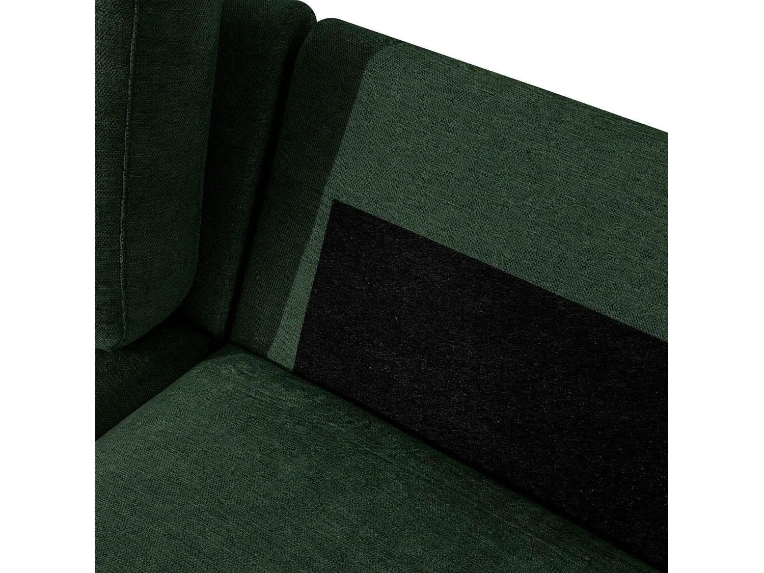 Ecksofa rechts - modern - ZUCCO - 5-Sitzer - Chenille-Stoff - Dunkelgrün