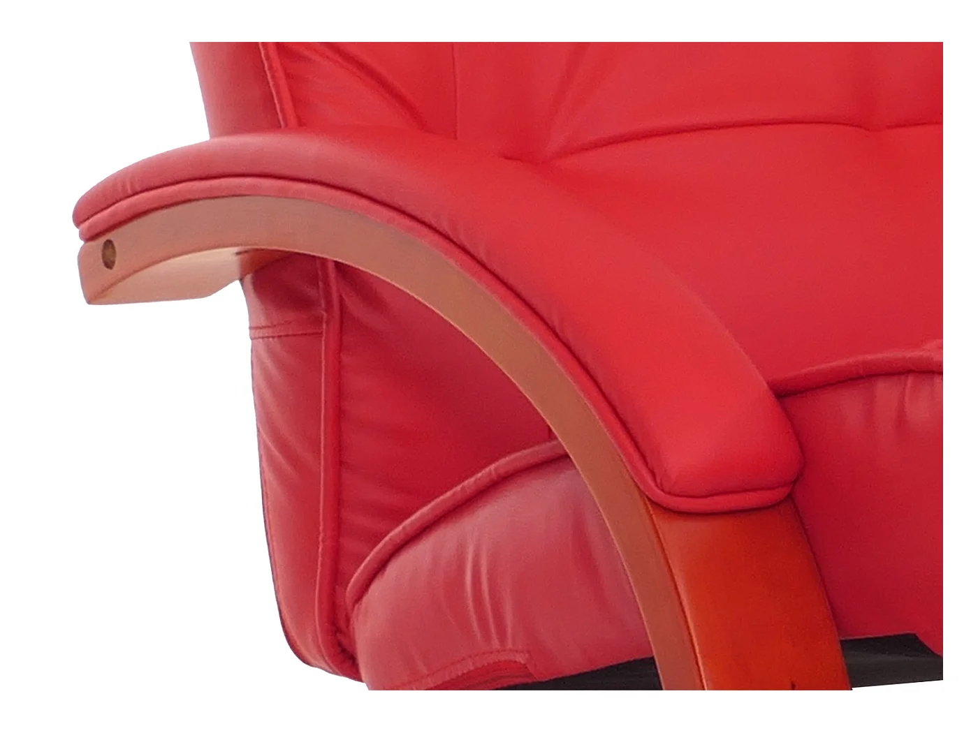 Relaxfauteuil Aprilia met voetenbank,  rood