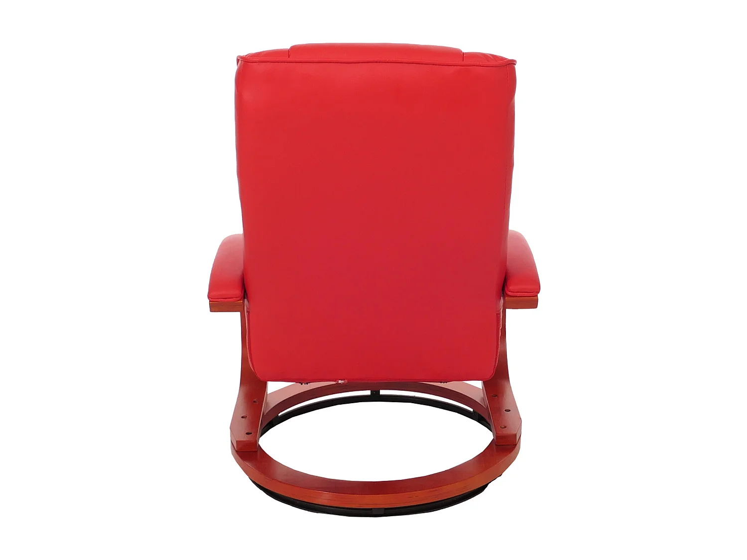 Relaxfauteuil Aprilia met voetenbank,  rood