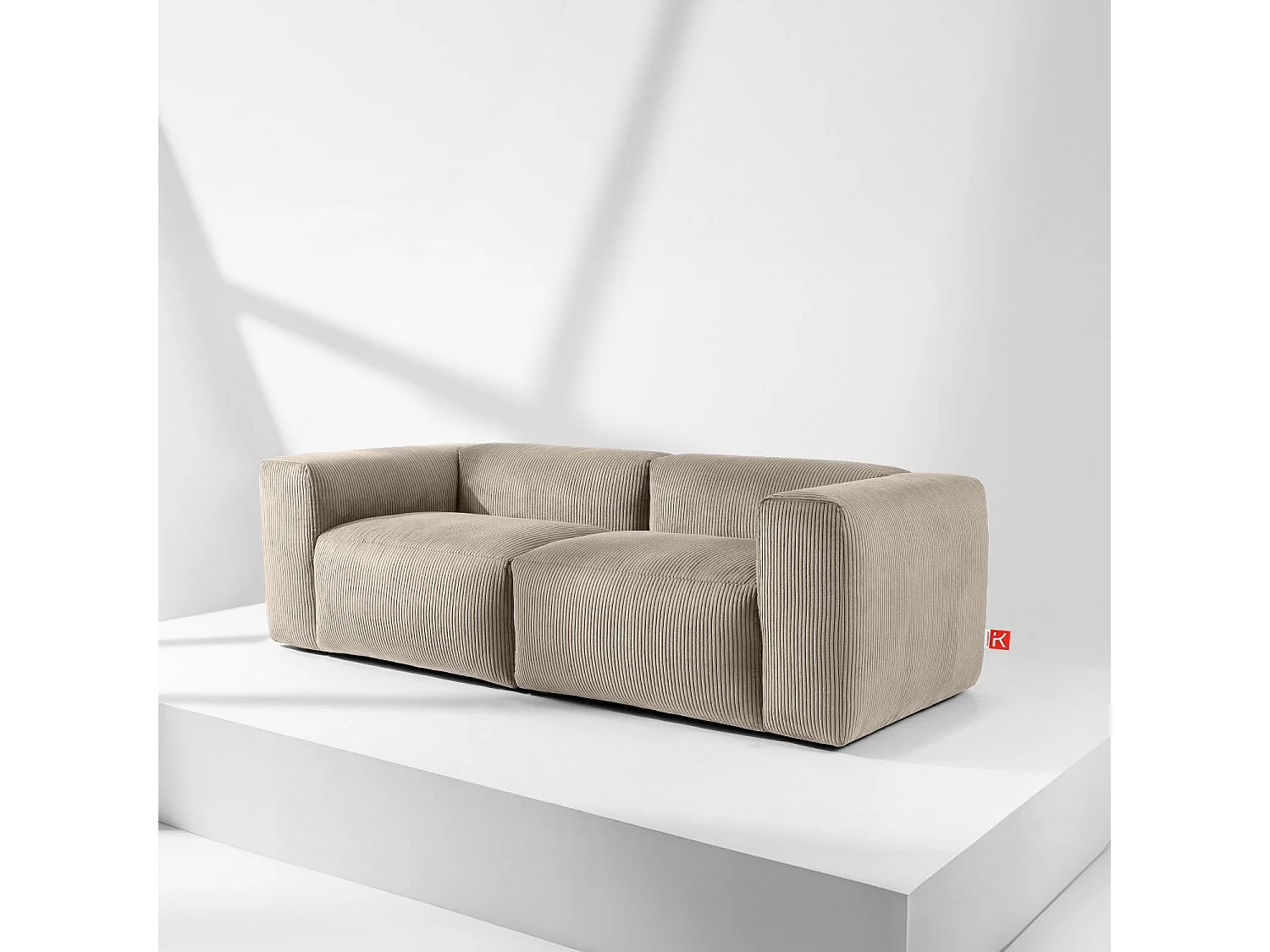 Einzelsofa - modular - 4-sitzer - Beige
