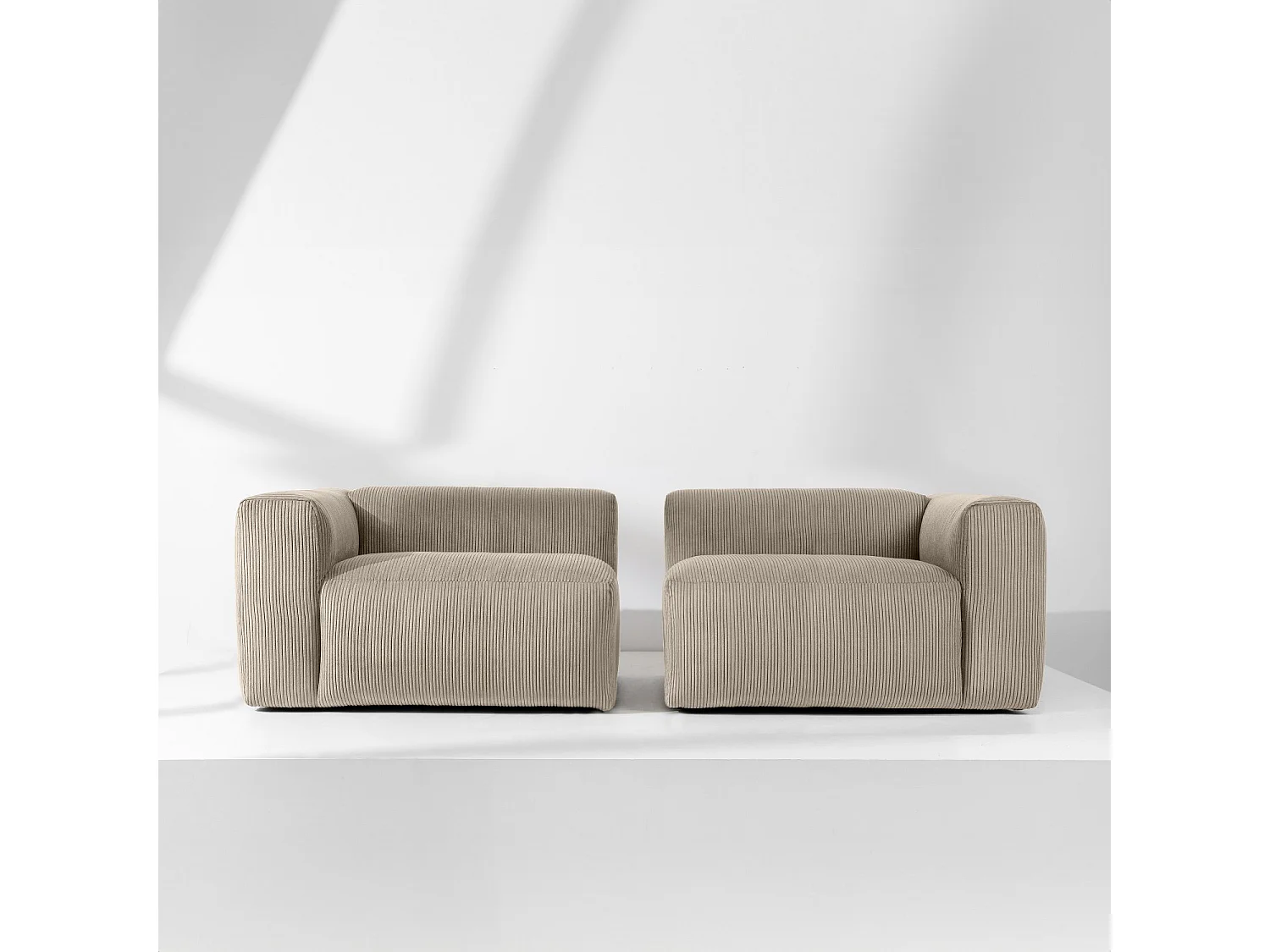 Einzelsofa - modular - 4-sitzer - Beige