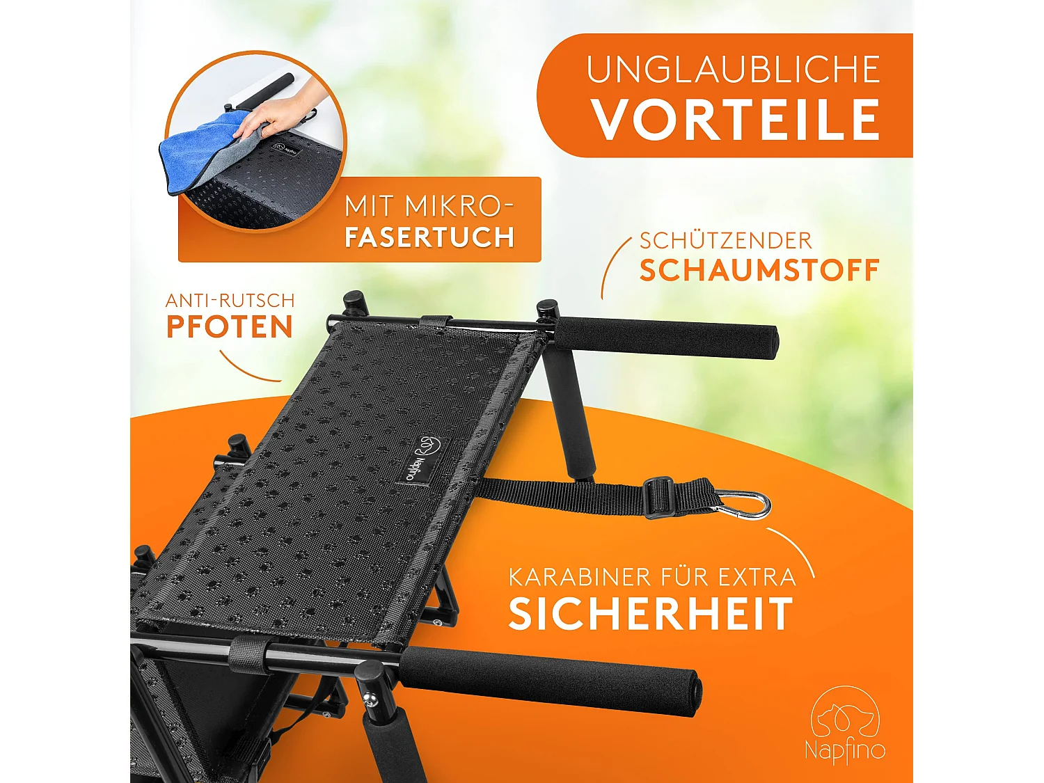 NAPFINO Hundetreppe Auto [bis 60kg] -