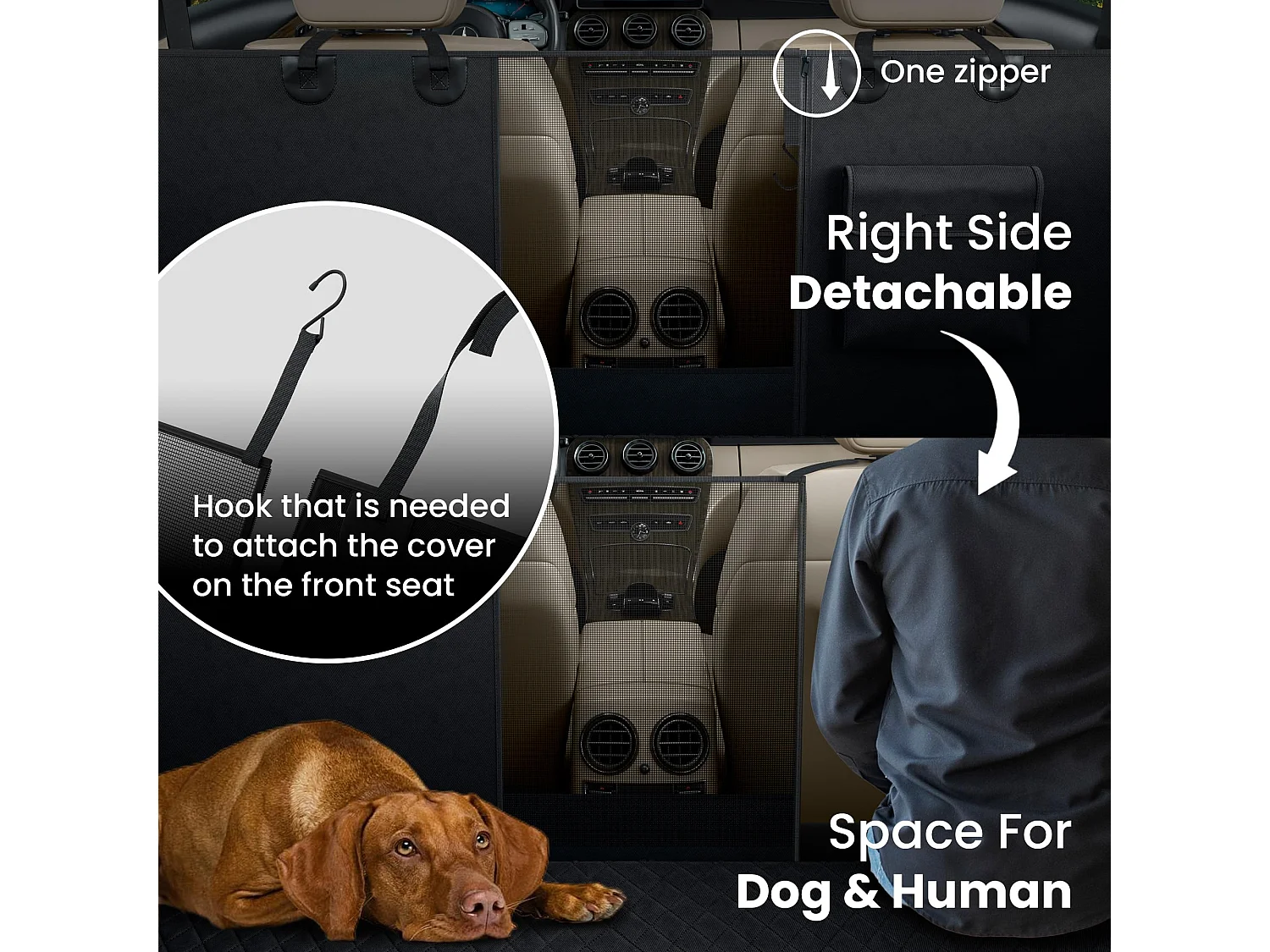 Hundedecke Auto Rückbank/Kofferraum/Vordersitz +