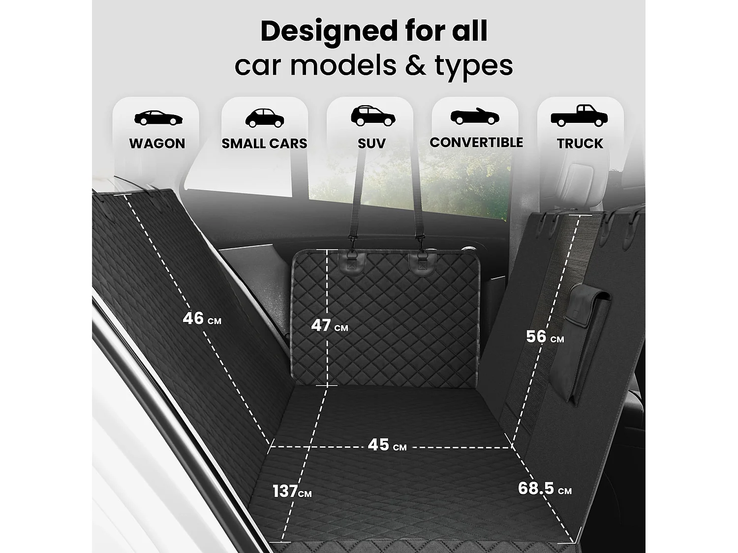 Hundedecke Auto Rückbank/Kofferraum/Vordersitz +