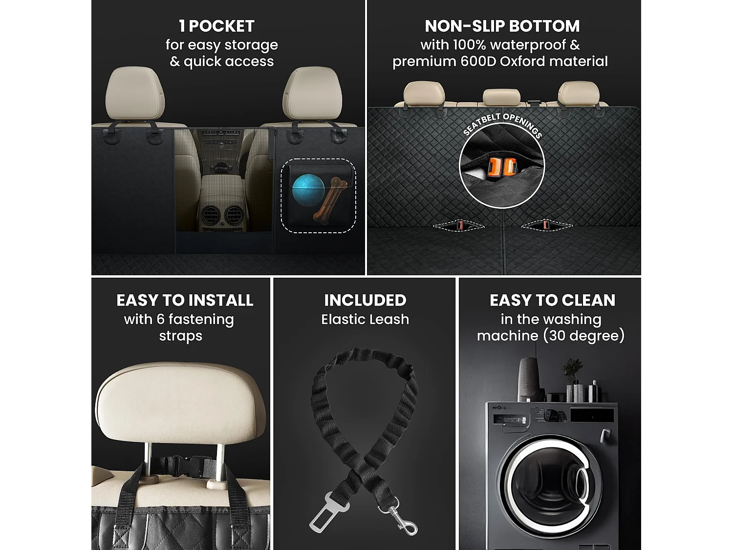 Hundedecke Auto Rückbank/Kofferraum/Vordersitz +