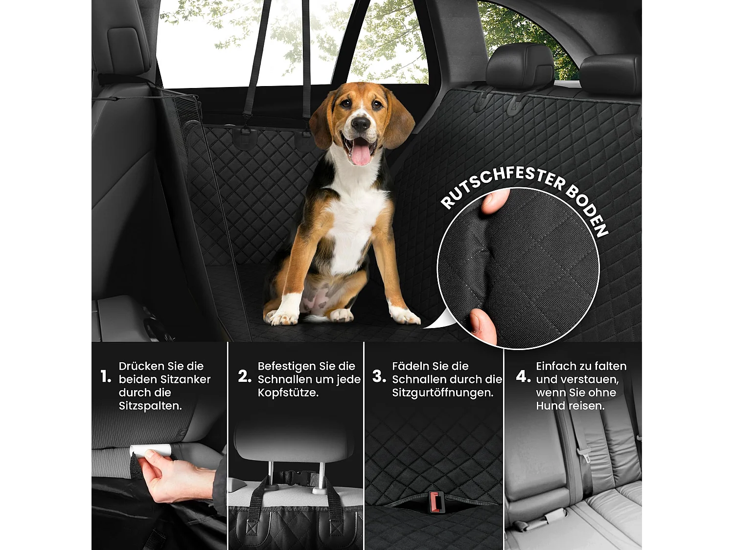 Hundedecke Auto Rückbank/Kofferraum/Vordersitz +