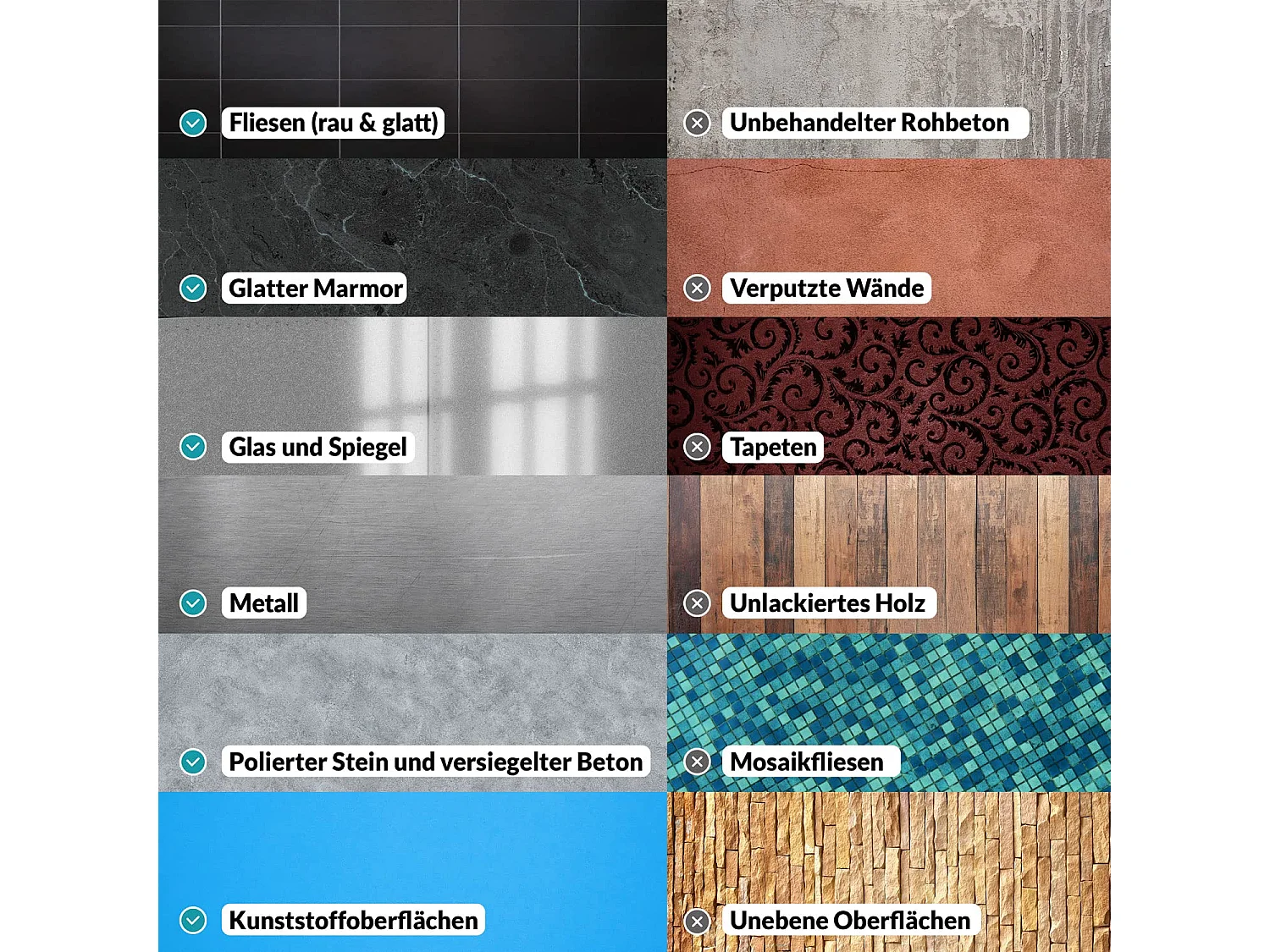 WEISSENSTEIN Handtuchstange Edelstahl ohne Bohren