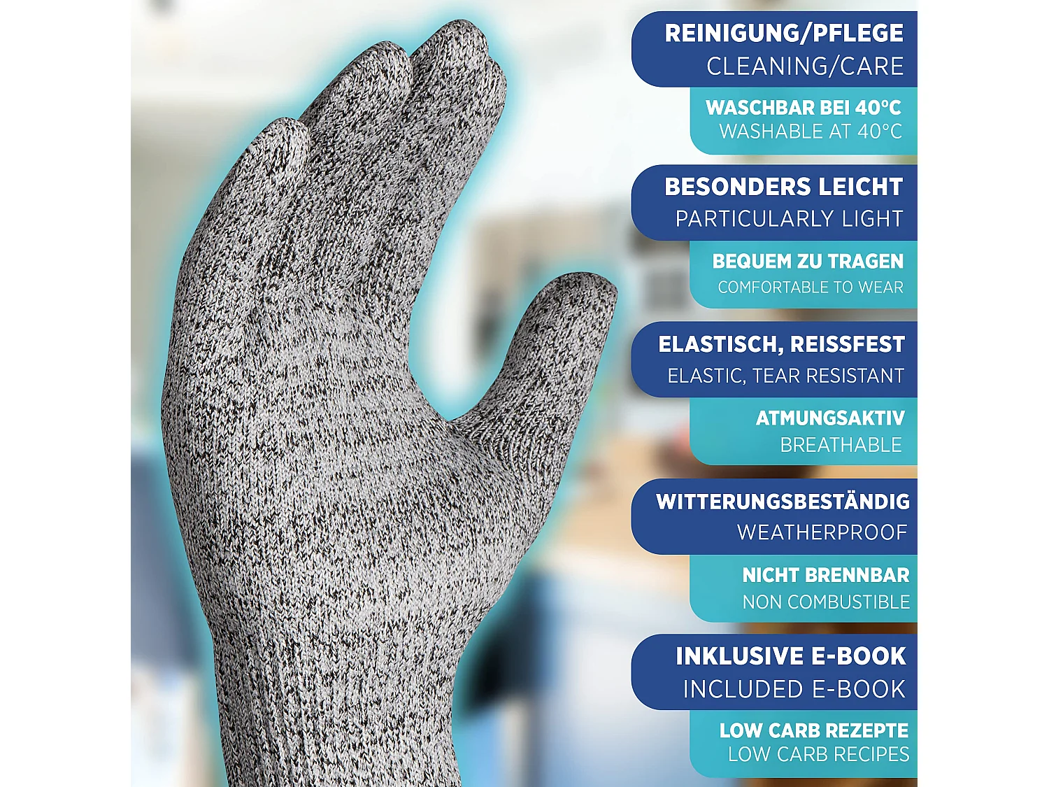 Schnittschutzhandschuhe | 1 Paar Schnittfeste