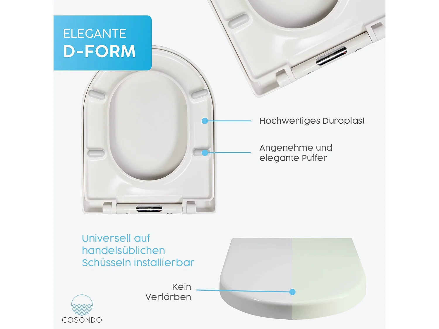 Cosondo PREMIUM Toilettendeckel - WC Sitz mit