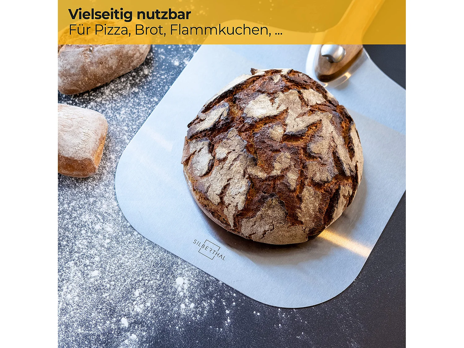 SILBERTHAL Pizzaschieber Edelstahl 30cm - Griff