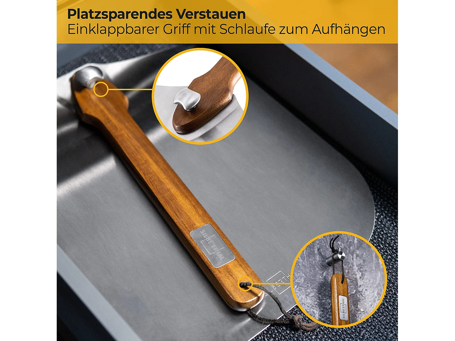 SILBERTHAL Pizzaschieber Edelstahl 30cm - Griff