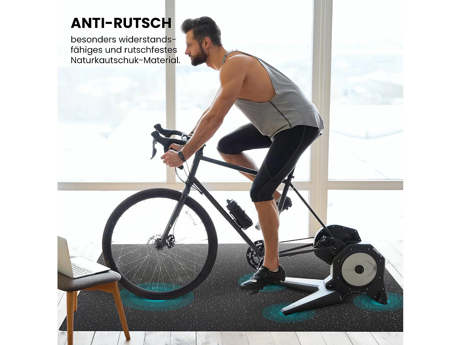 Schutzmatte Bodenschutzmatte Set 9 Stück: Gummi