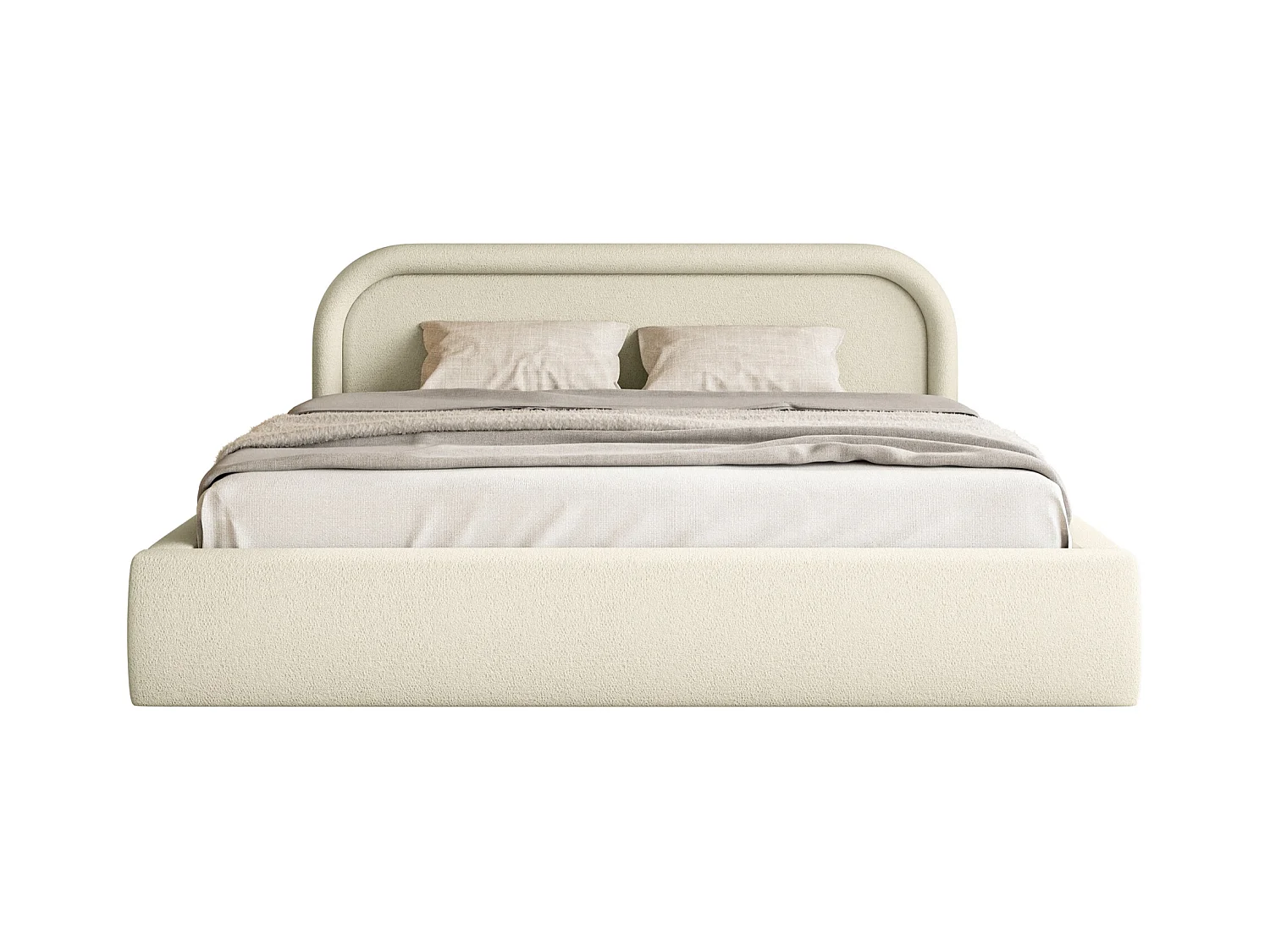 Polsterbett mit Lattenrost und Stauraum - Beige - 160x200 cm - RUVI