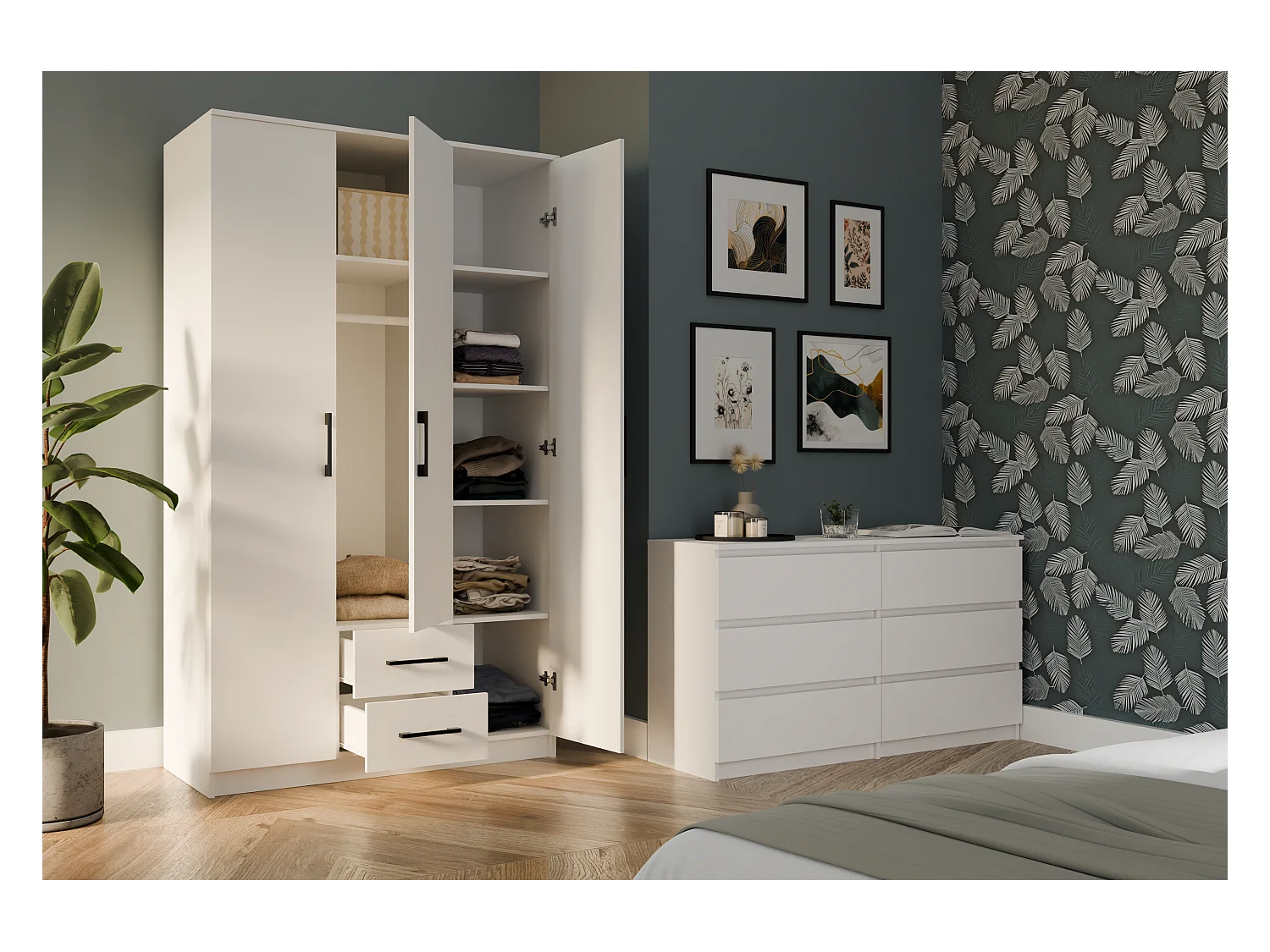 Armoire Romana 120 BLANC