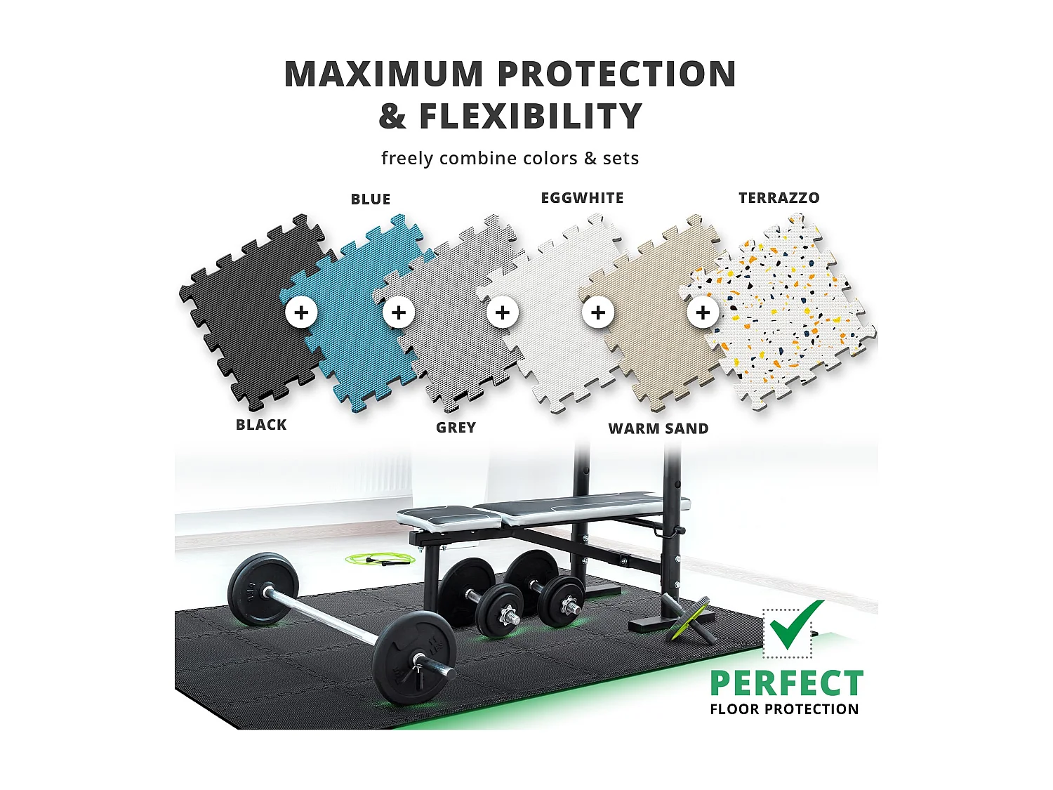 Schutzmatten Bodenschutzmatte Set Sportmatte