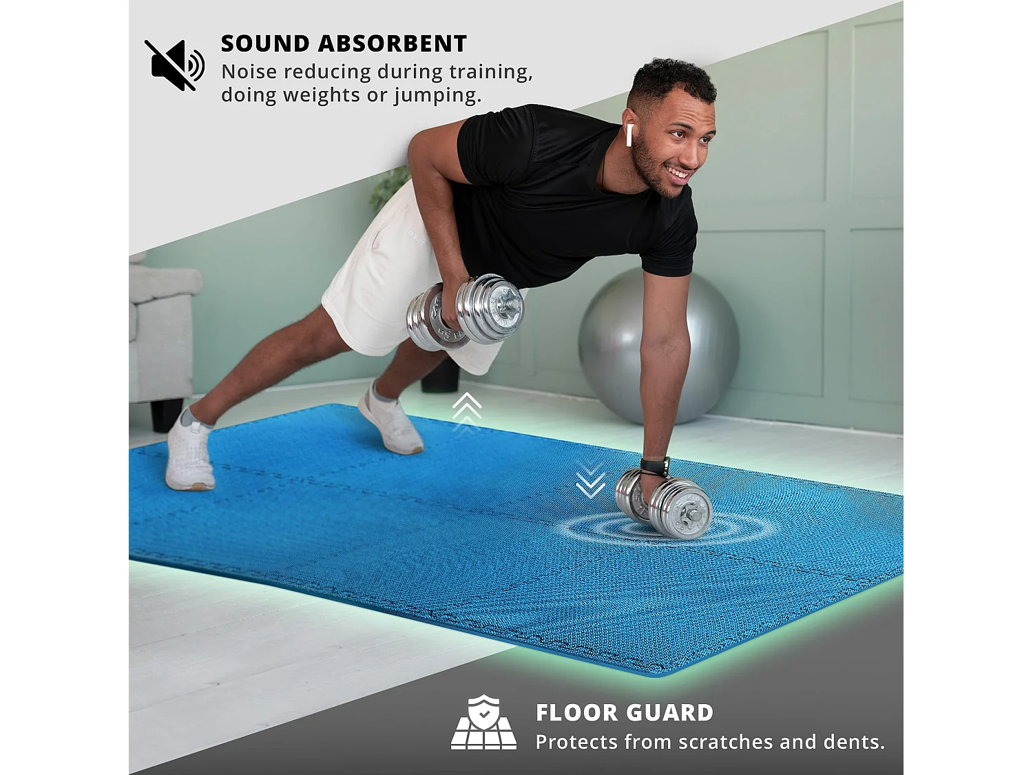 Schutzmatten Bodenschutzmatte Set Sportmatte