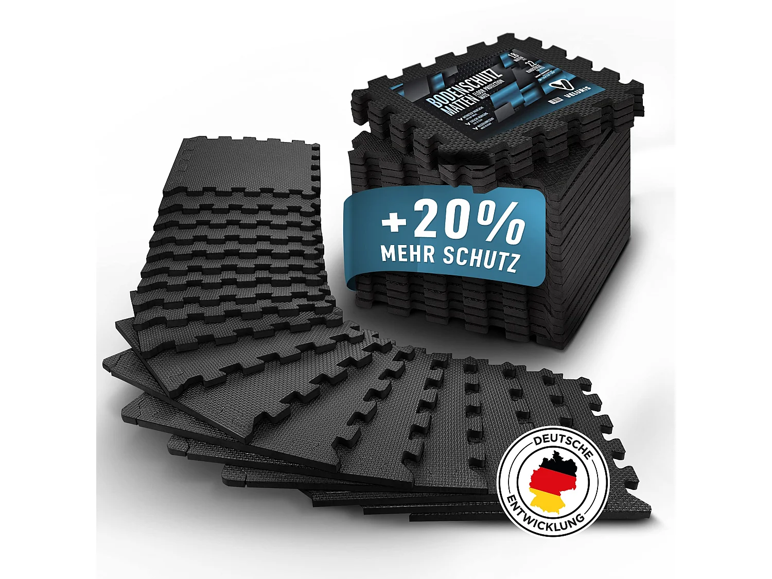 Veluris Bodenschutzmatte Fitness Matte [31x31cm] -